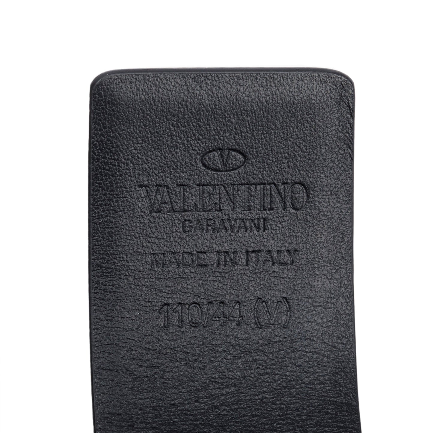 Valentino Black Calfskin Vlogo Signature 35 MM Leather Belt, 110 44