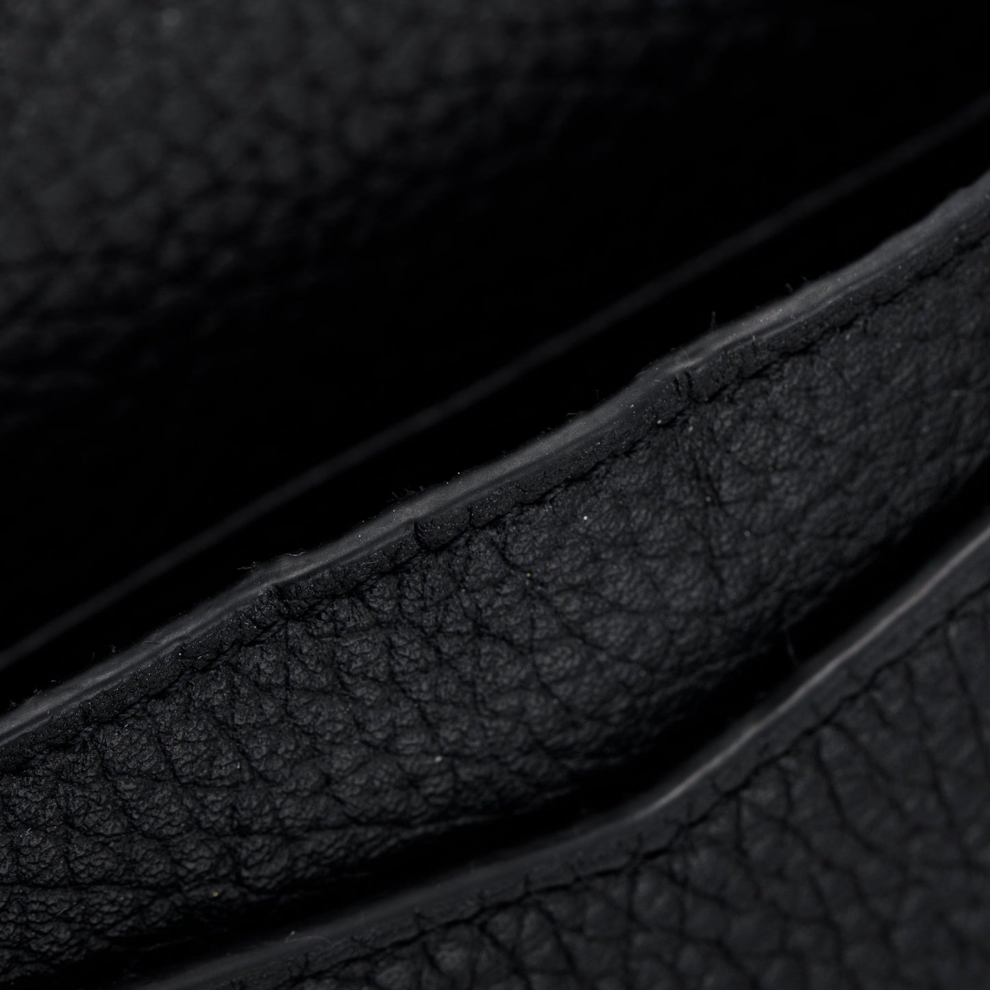 Valentino Black Pebbled Calfskin Rockstud Envelope Wallet on Chain