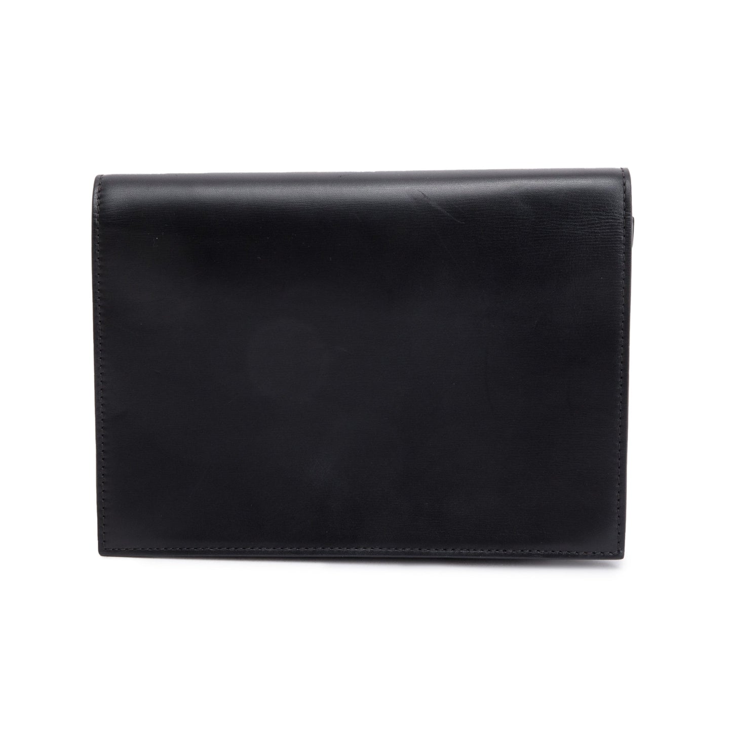Valentino Black Smooth Calfskin Leather Vcase Chain Shoulder Bag