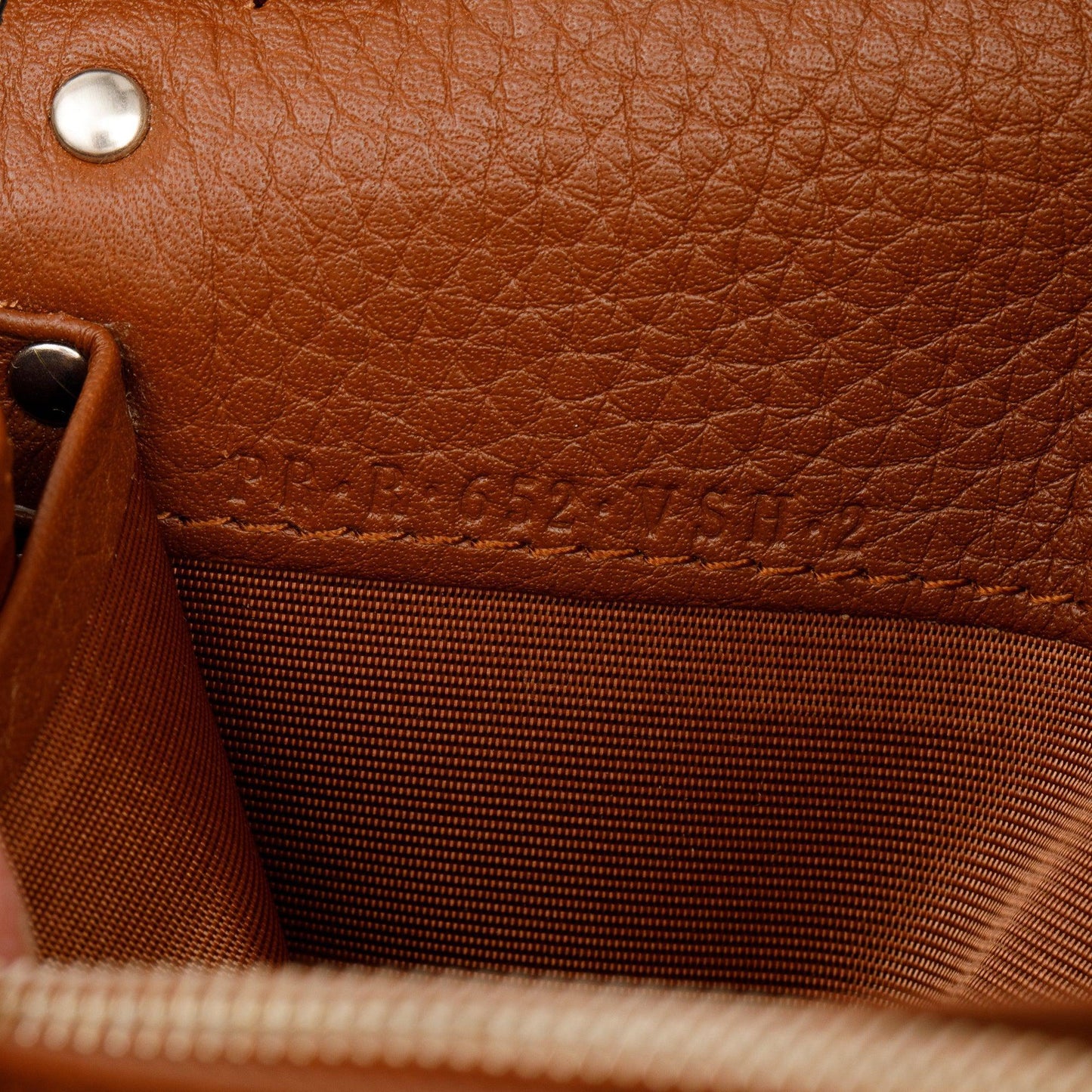 Valentino Brown Grained Leather Rockstud Wallet On Chain