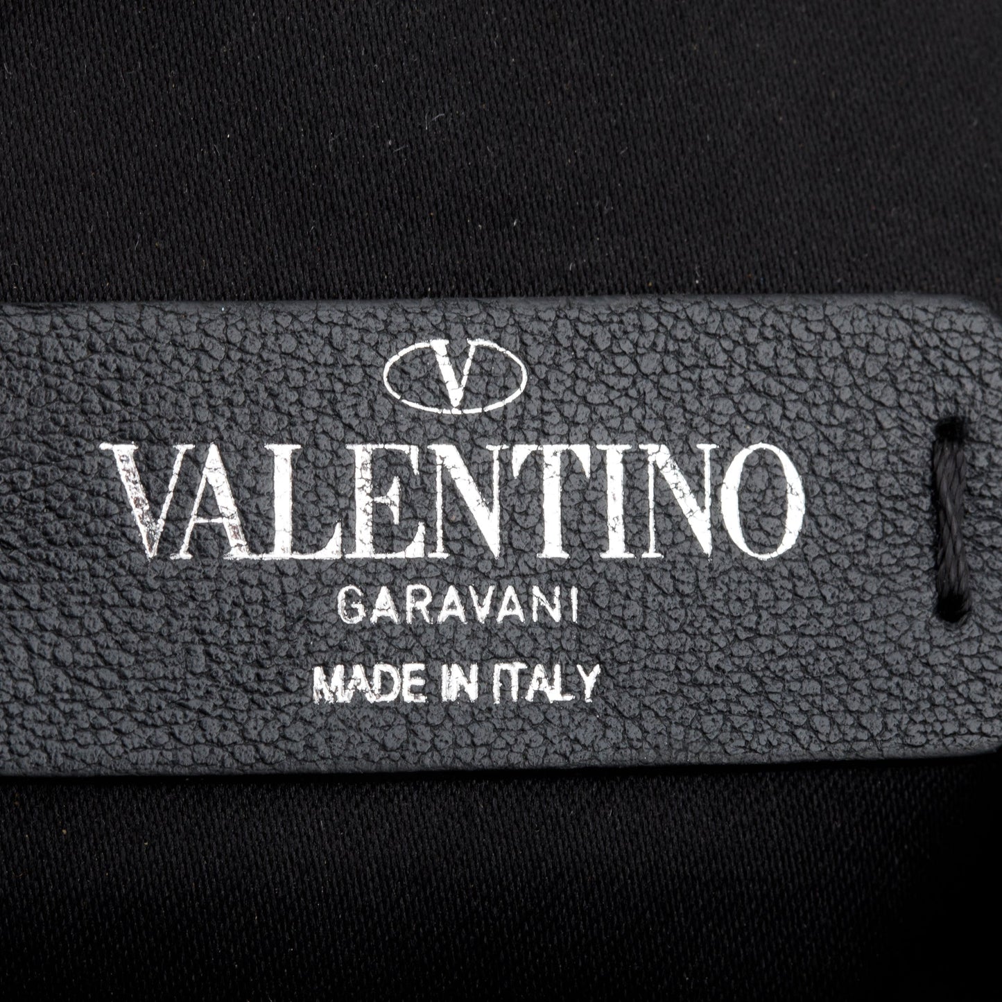 Valentino Brown Leather VLTN Clutch