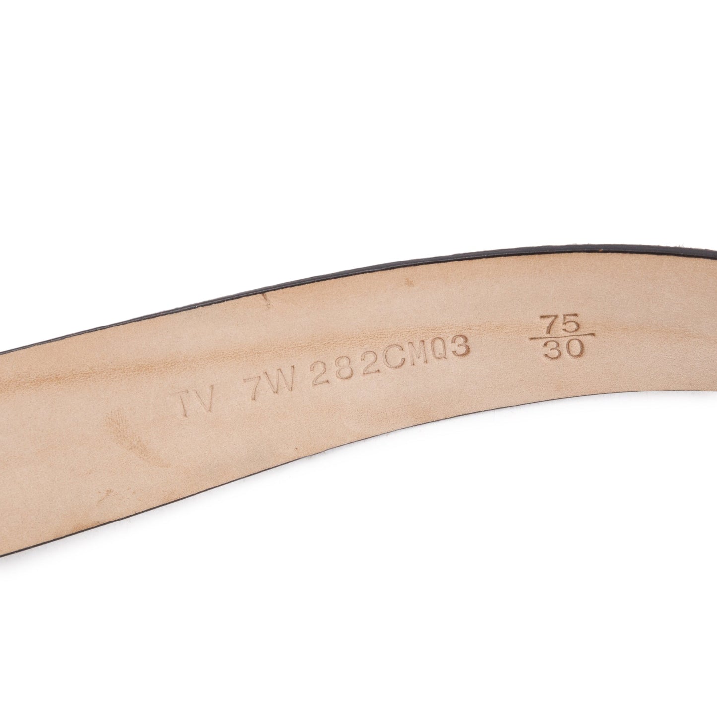 Valentino Brown/White Ponyhair Vlogo Signature 30 MM Leather Belt, 75 30