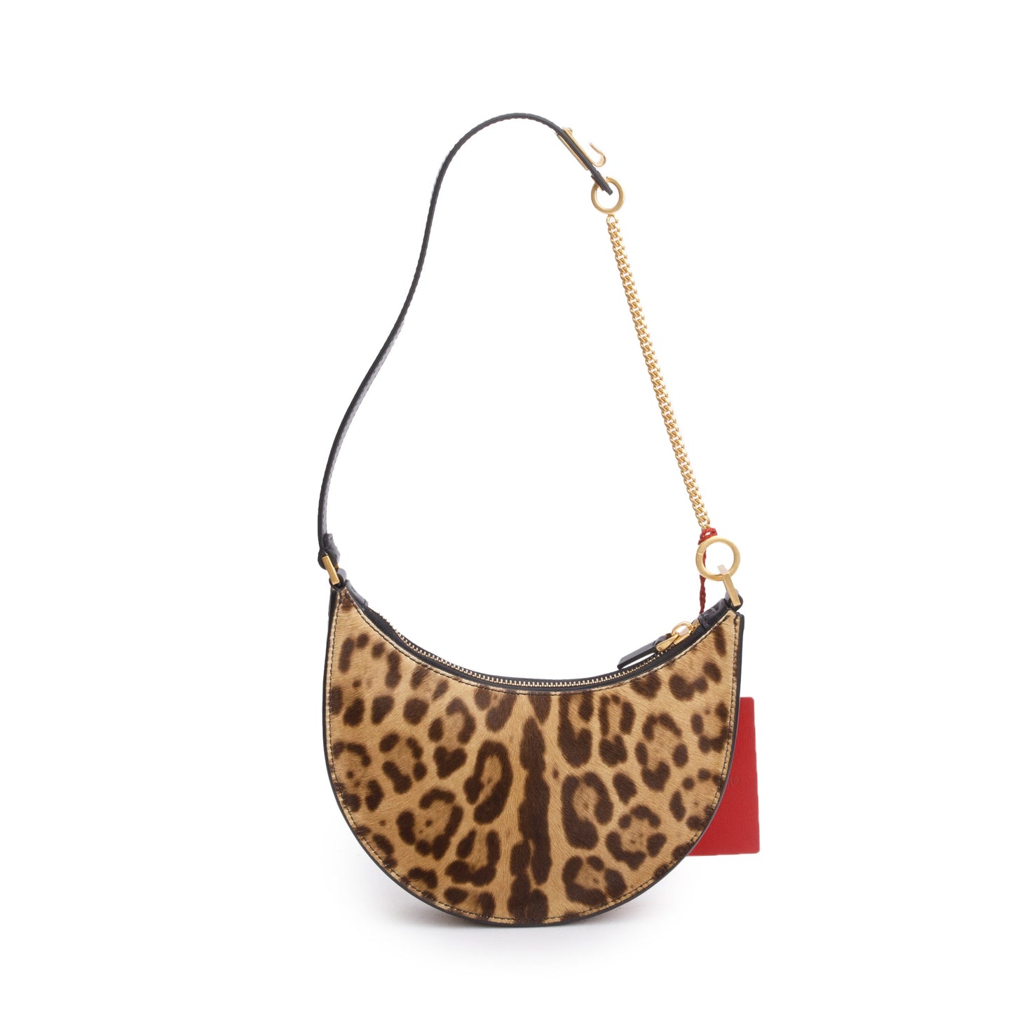 Valentino Calf Hair Leopard Print Mini Vlogo Hobo Bag