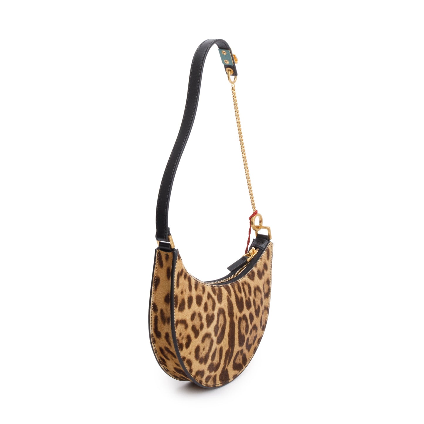 Valentino Calf Hair Leopard Print Mini Vlogo Hobo Bag