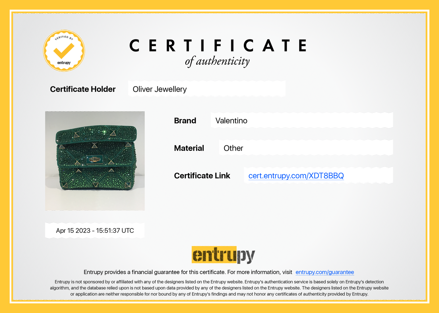 Valentino Green Medium Crystal Roman Stud Shoulder Bag