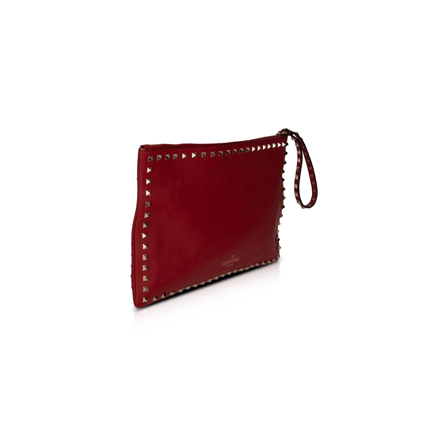 Valentino Large Rockstud Leather Clutch