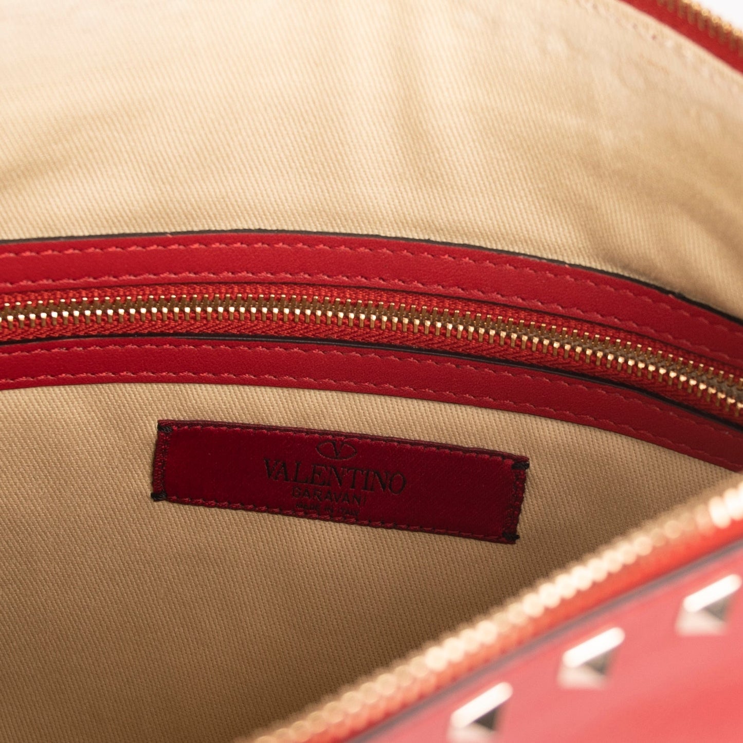 Valentino Large Rockstud Leather Clutch