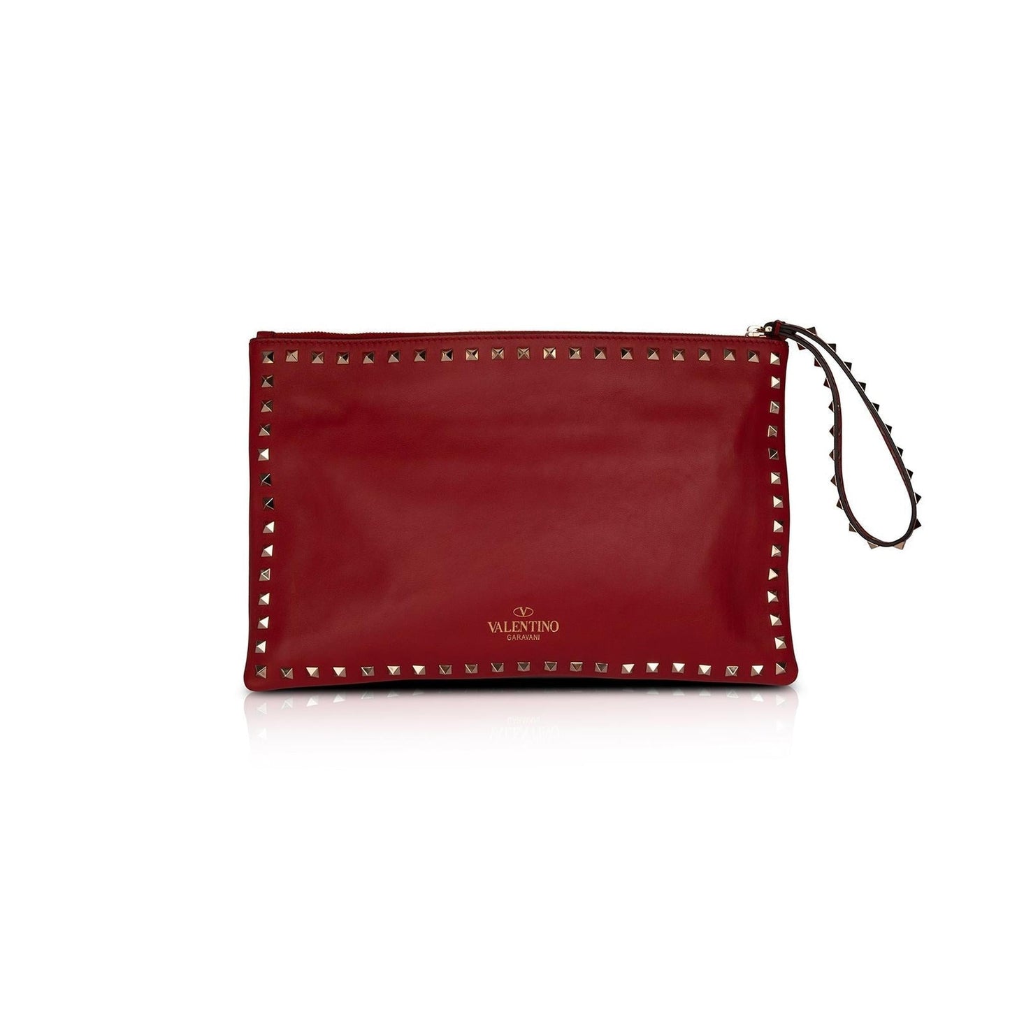 Valentino Large Rockstud Leather Clutch