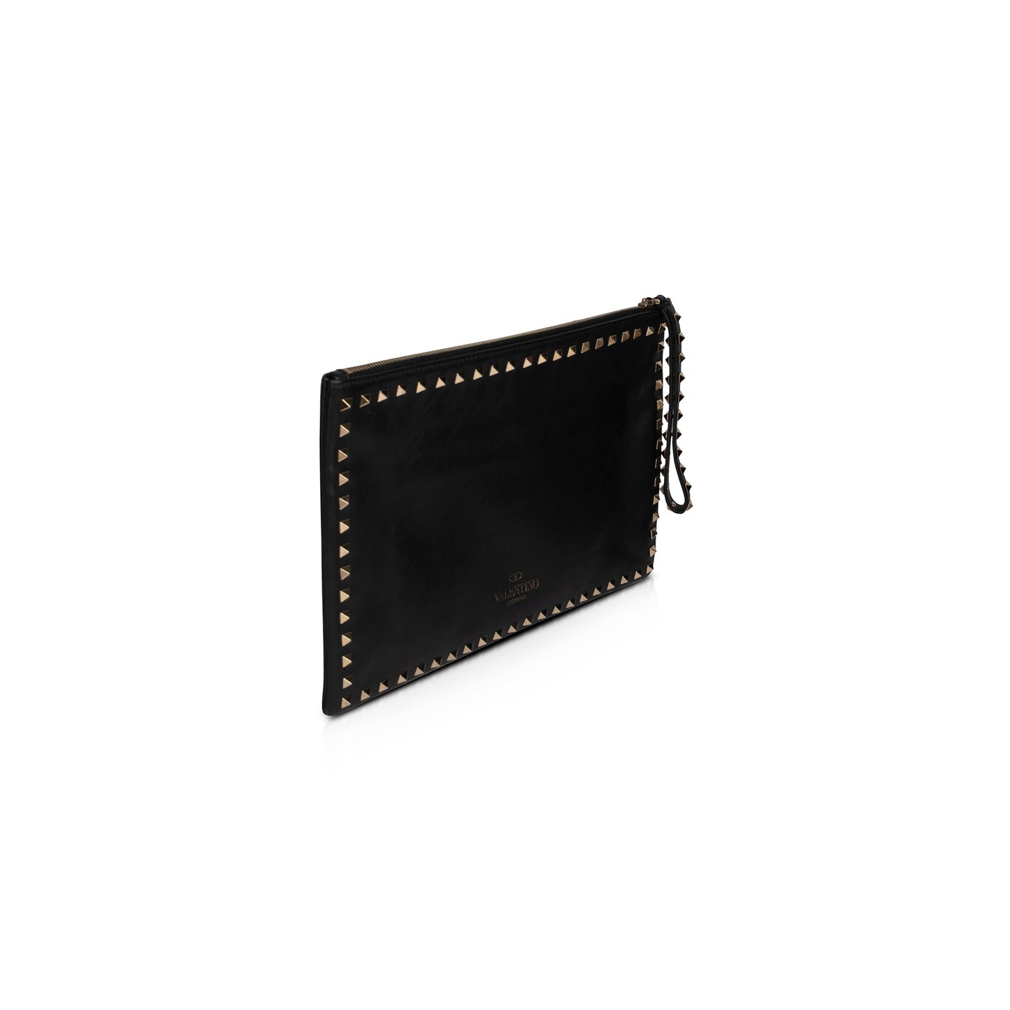 Valentino Large Rockstud Leather Wristlet Clutch