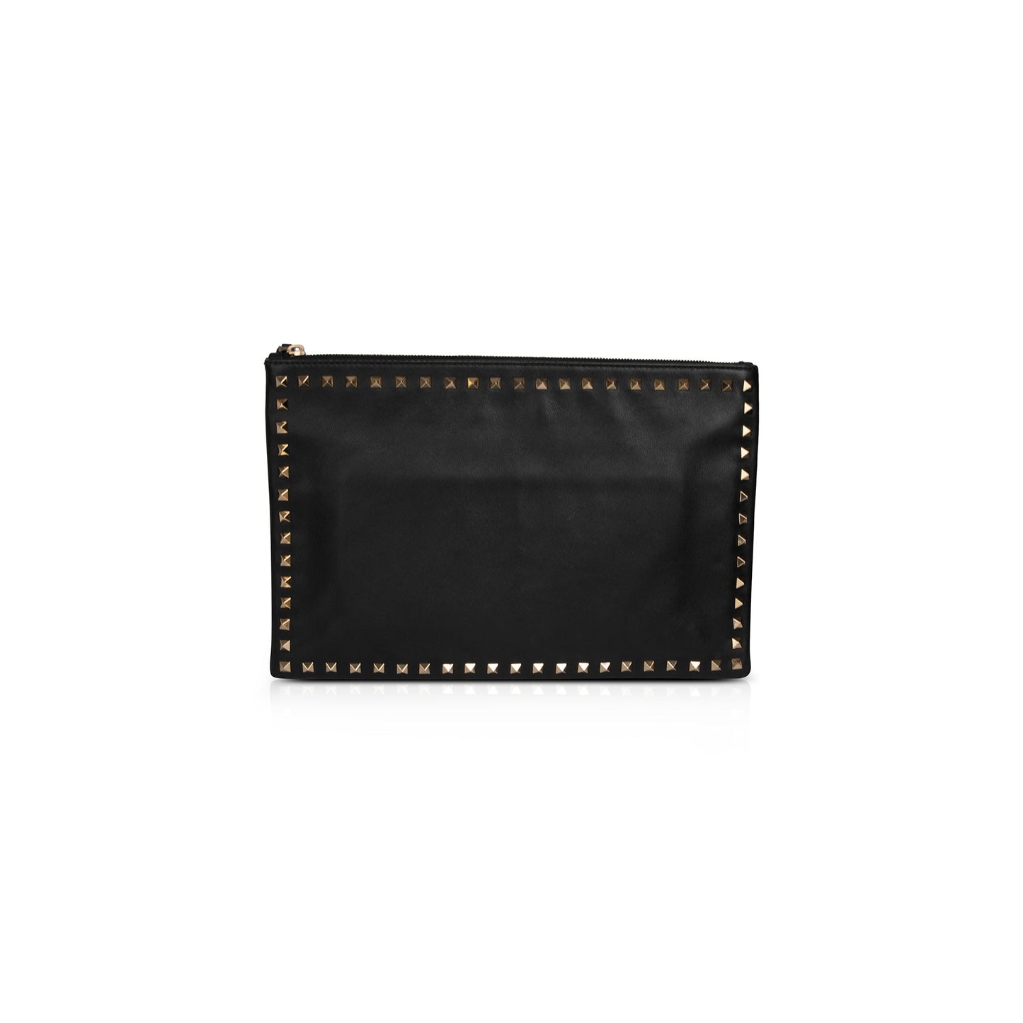 Valentino Large Rockstud Leather Wristlet Clutch