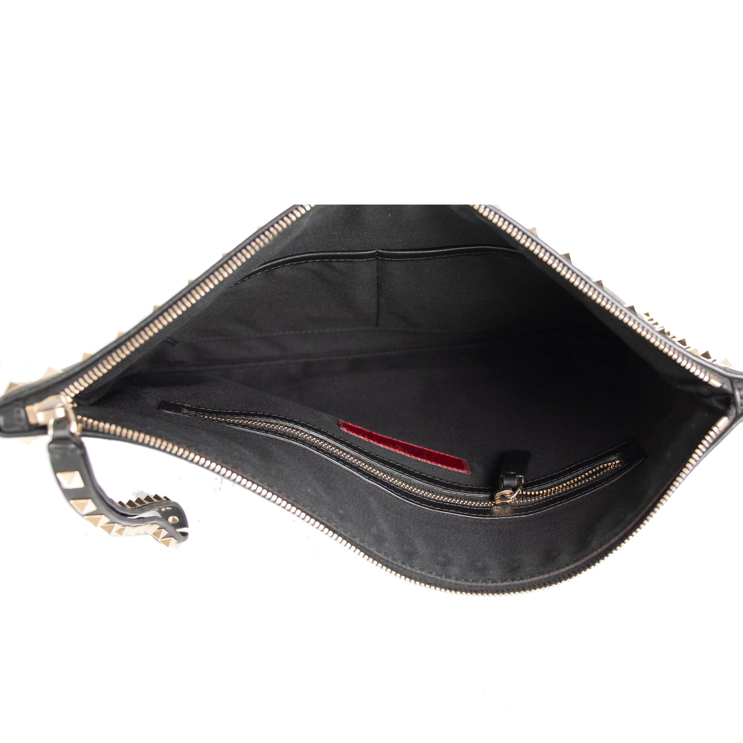 Valentino Large Rockstud Leather Wristlet Clutch