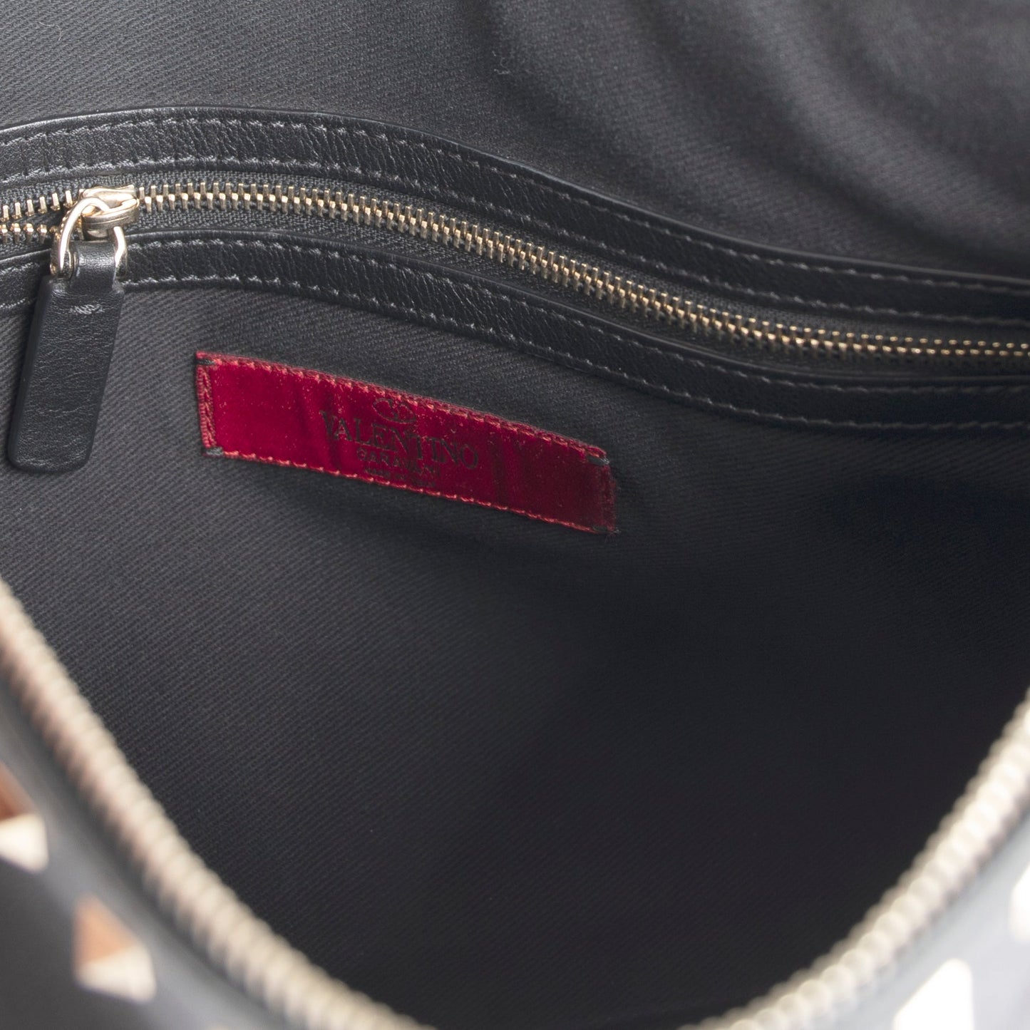 Valentino Large Rockstud Leather Wristlet Clutch