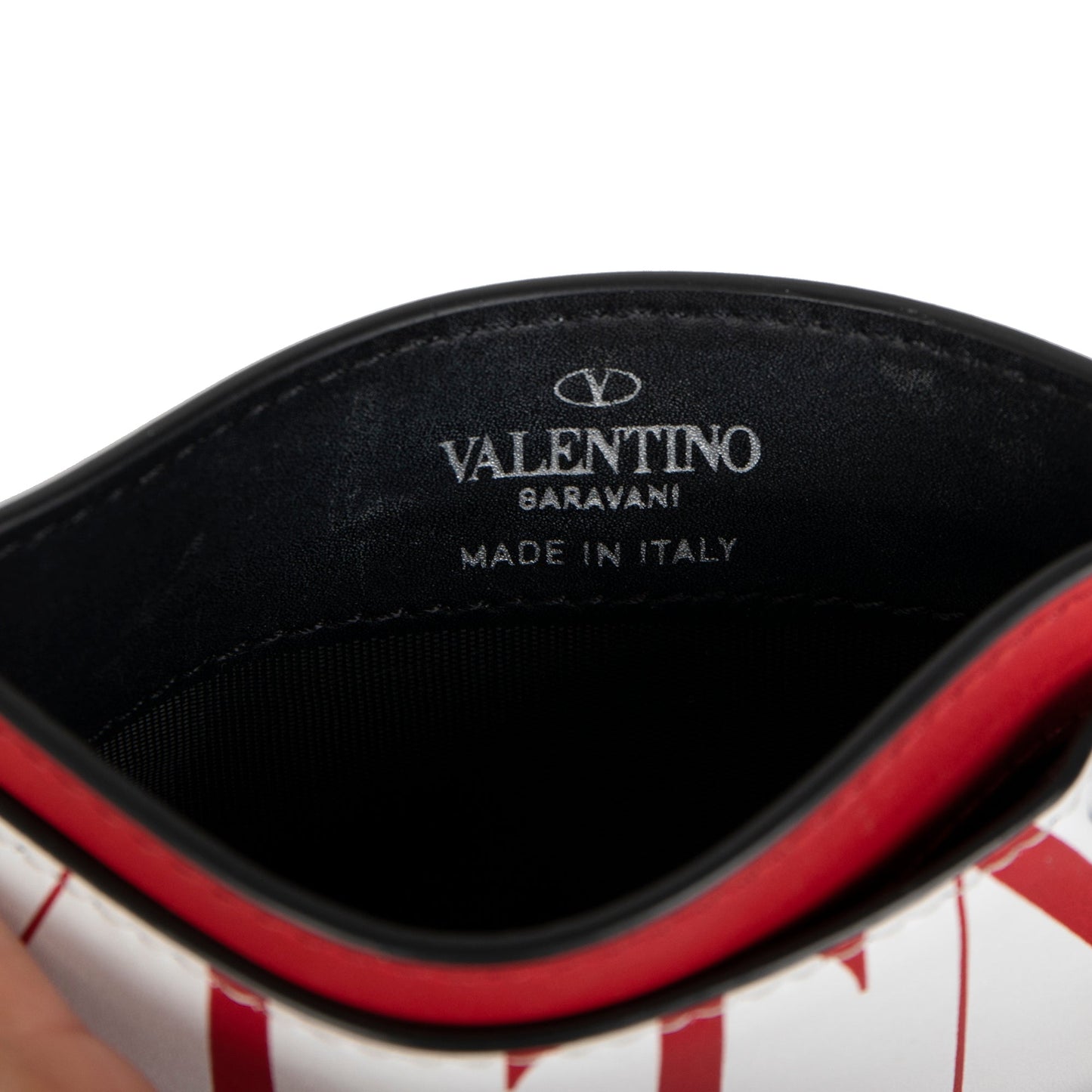 Valentino Leather Logo Card Holder
