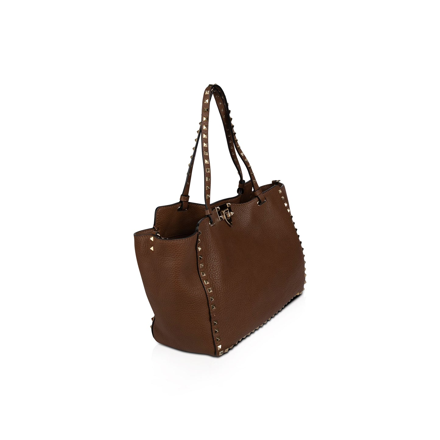 Valentino Medium Grainy Calfskin Rockstud Tote Bag