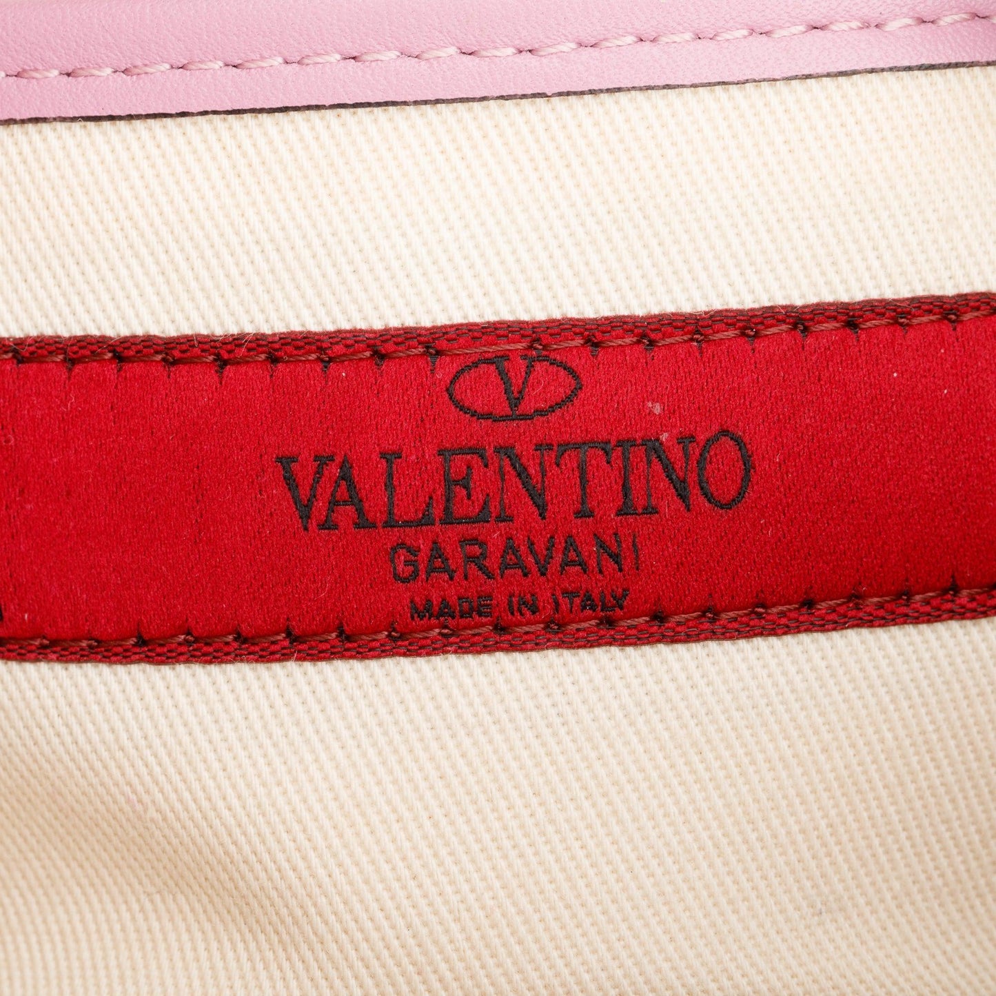 Valentino Pink Calfskin Leather Rockstud Camera Crossbody Bag