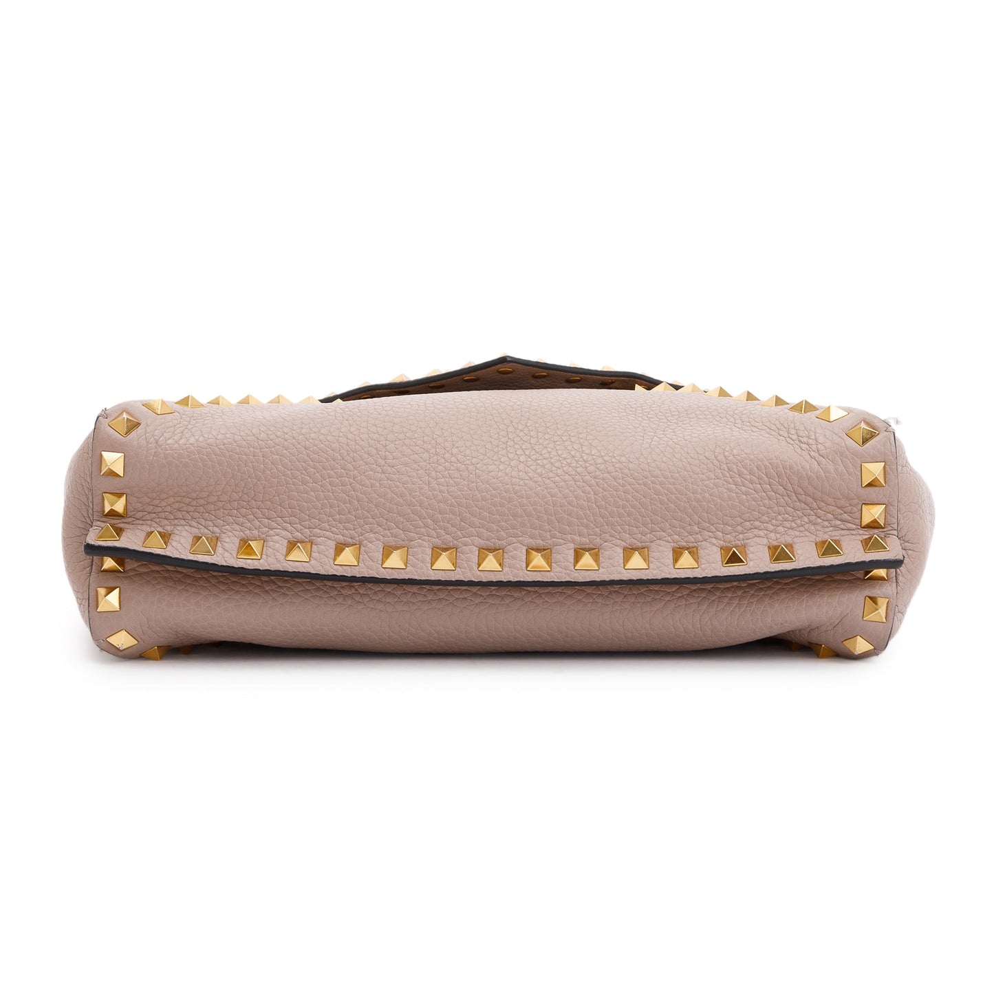 Valentino Pink Grained Calfskin Medium Rockstud Hype Shoulder Bag