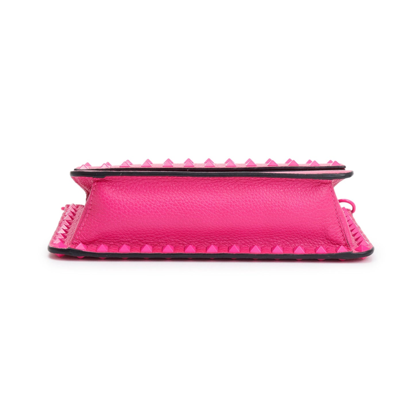 Valentino Pink Grainy Calfskin Leather Small Rockstud Crossbody Bag
