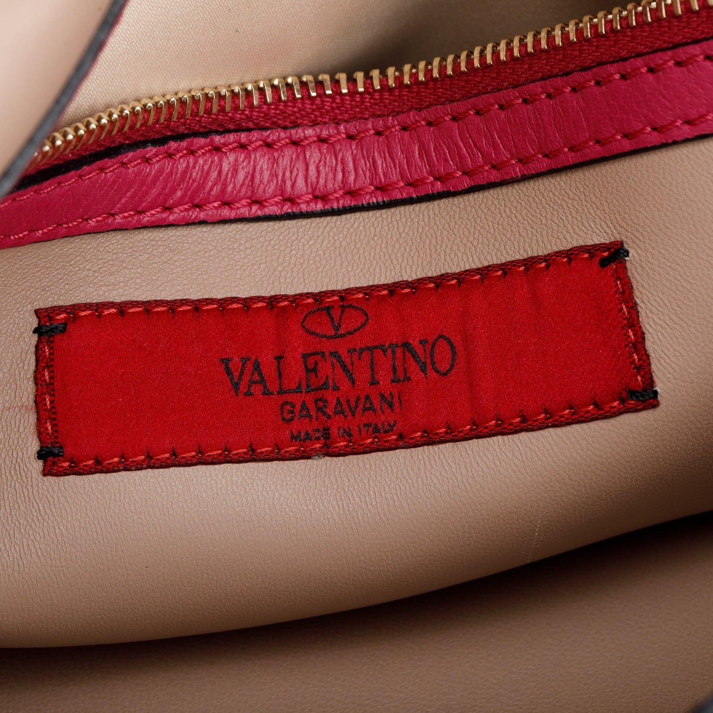 Valentino Pink Smooth Calfskin Leather Rockstud Wristlet Clutch