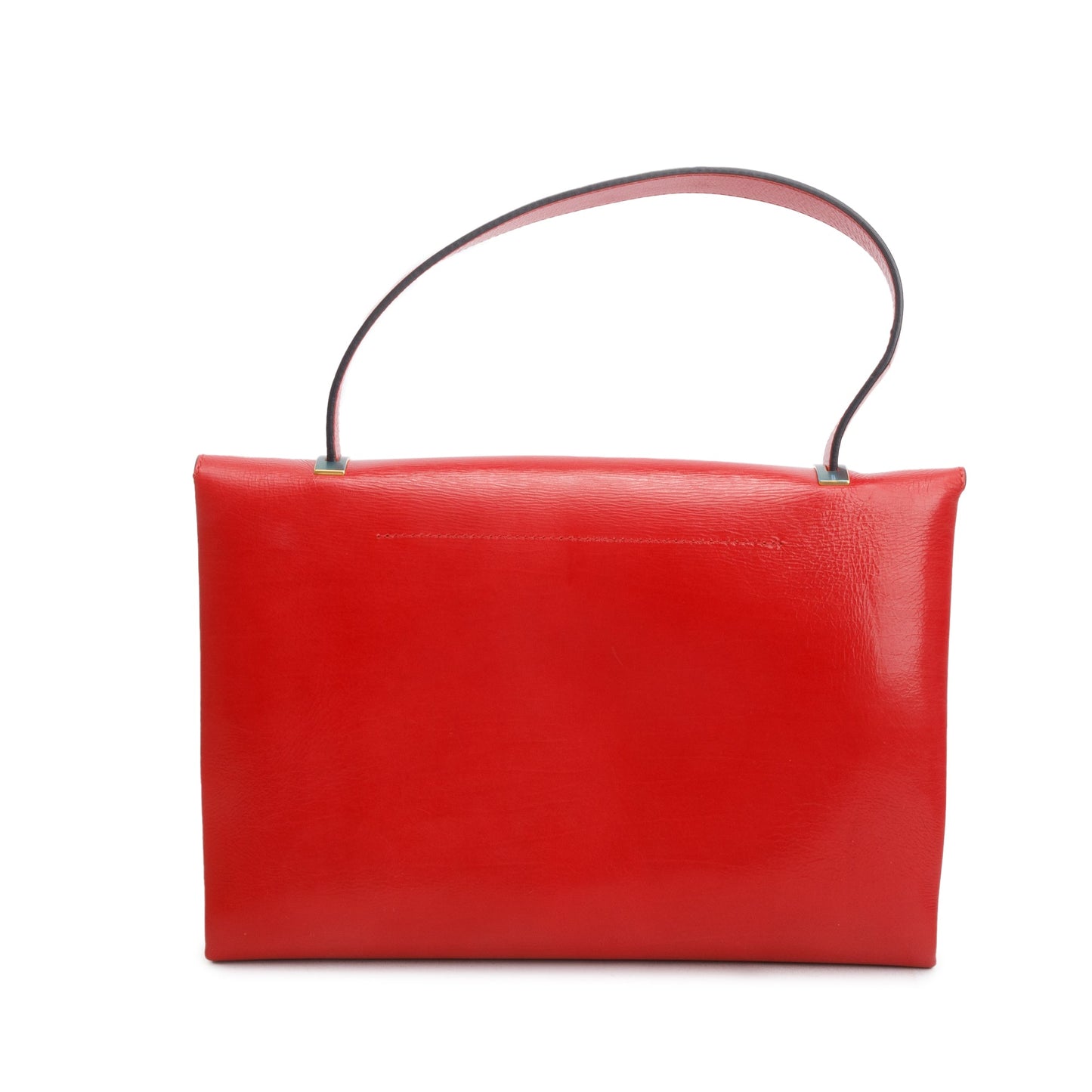 Valentino Red Calfskin Leather VChain Top Handle Bag