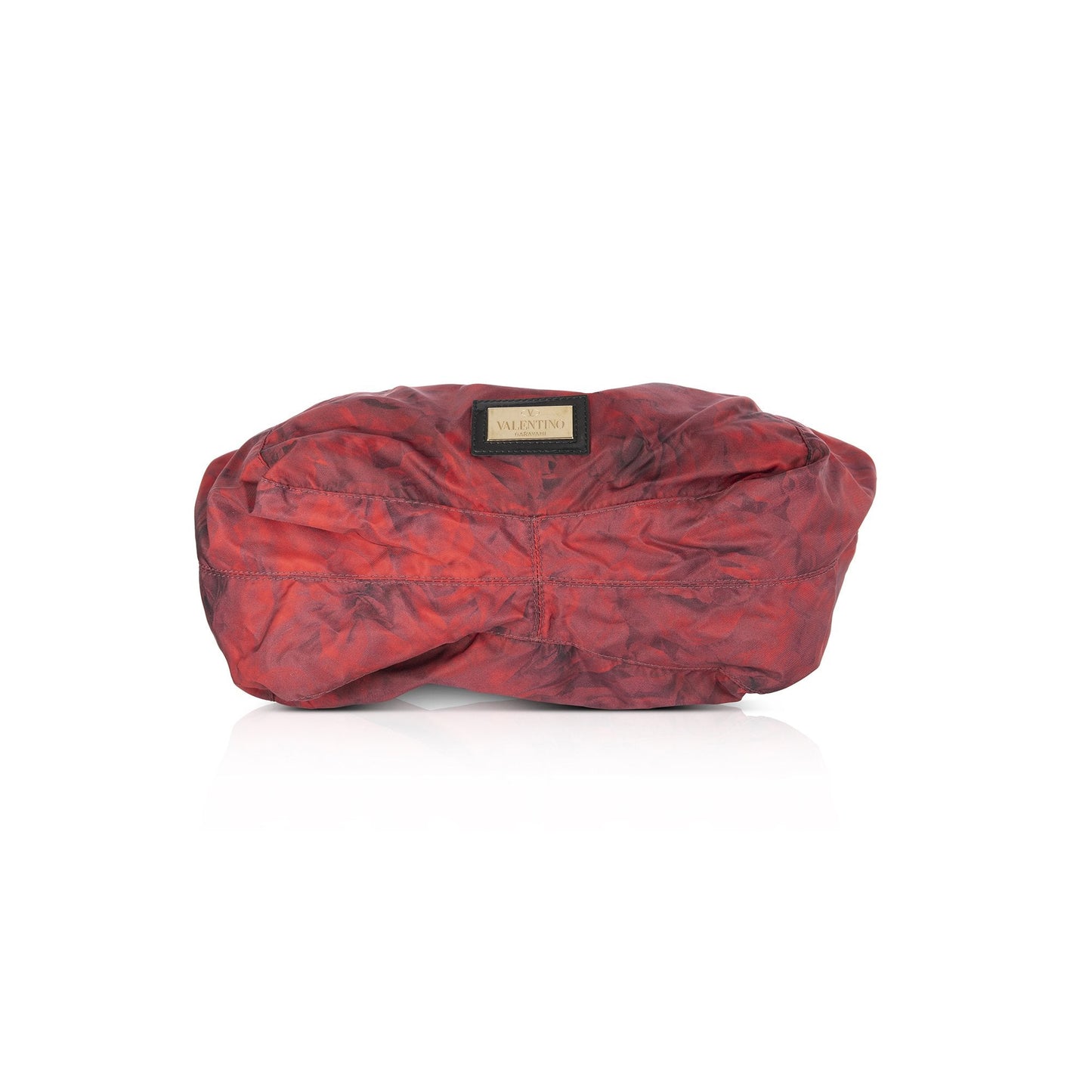 Valentino Red Flowerland Rose Print Large Nylon Tote