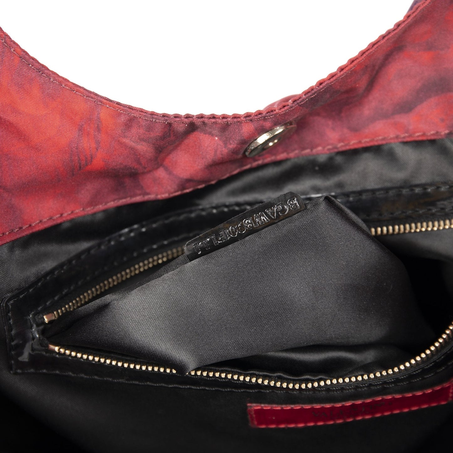 Valentino Red Flowerland Rose Print Large Nylon Tote