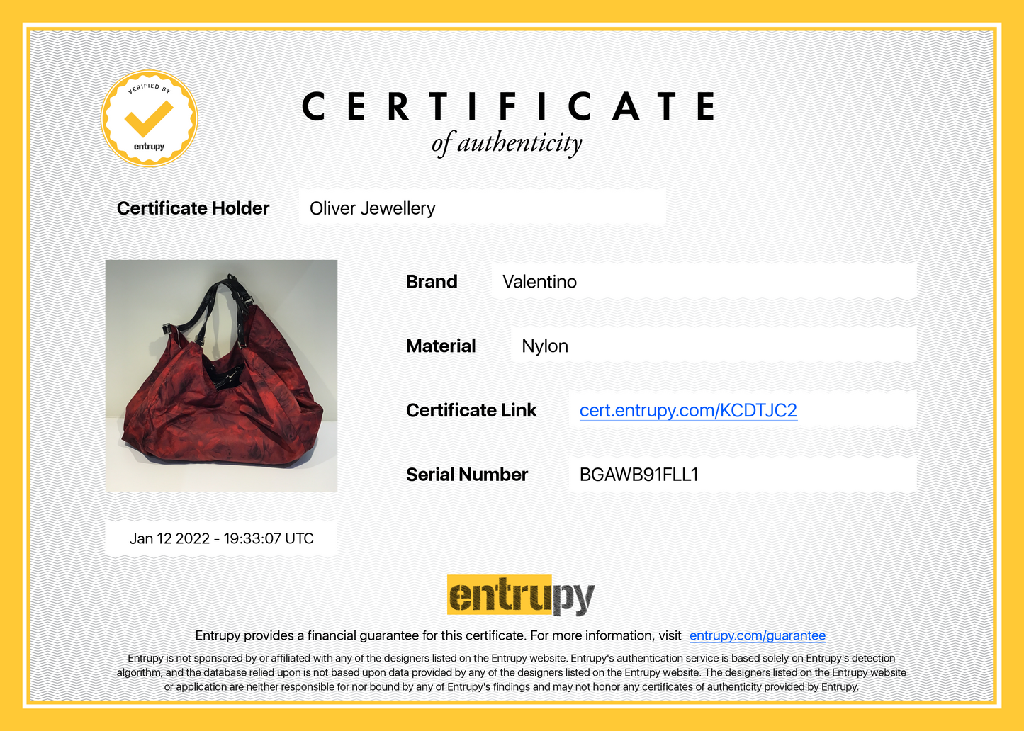 Valentino Red Flowerland Rose Print Large Nylon Tote