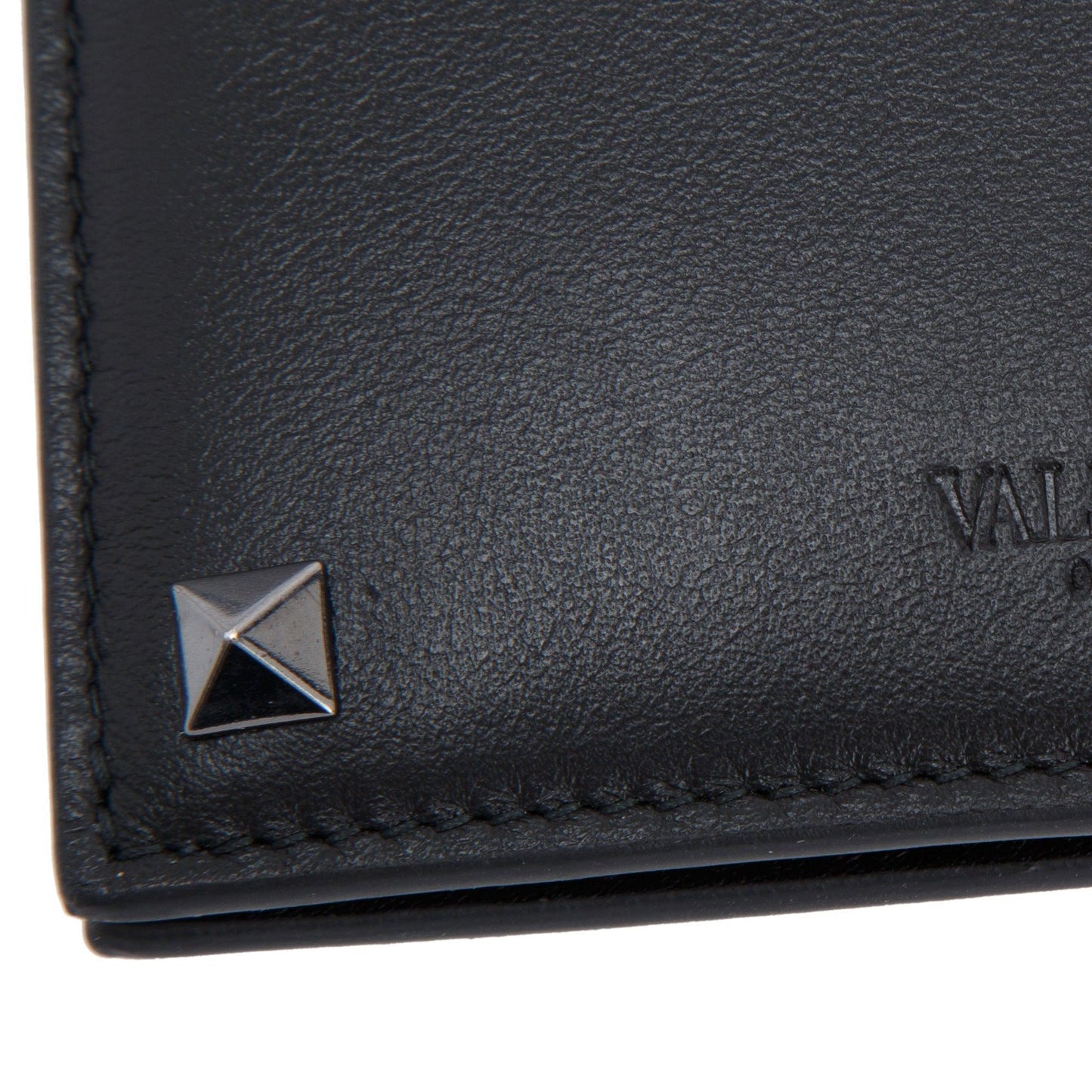 Valentino Rockstud Leather Bifold Wallet