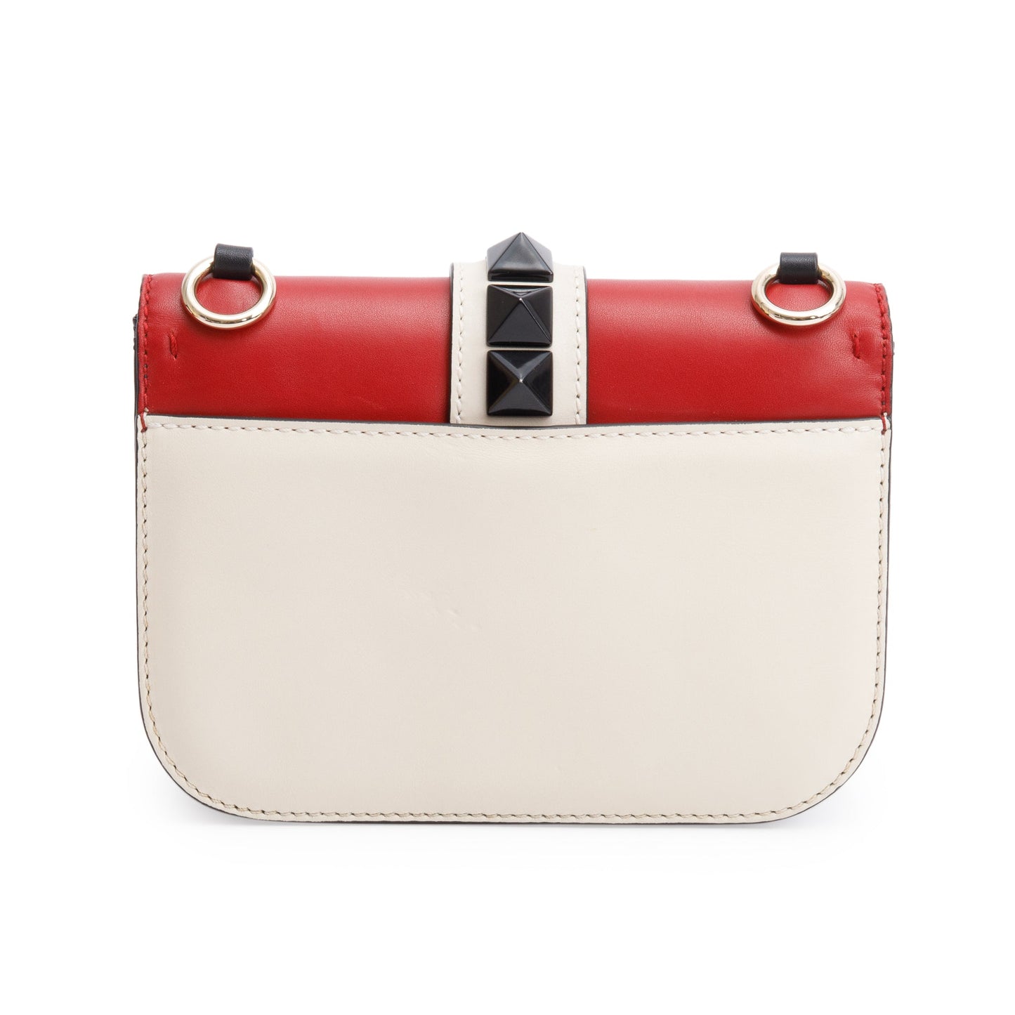 Valentino Tri-color Calfskin Leather Small Glam Lock Chain Bag