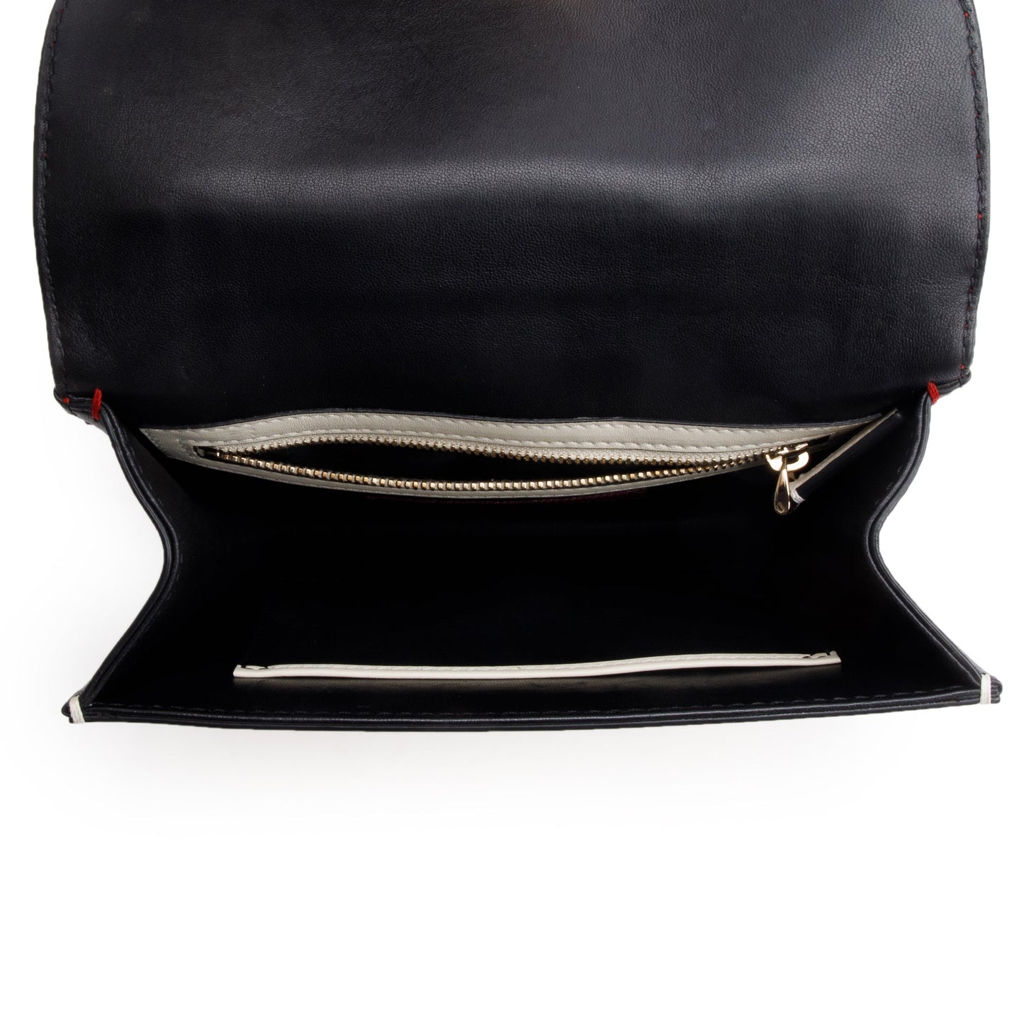 Valentino Tri-color Calfskin Leather Small Glam Lock Chain Bag