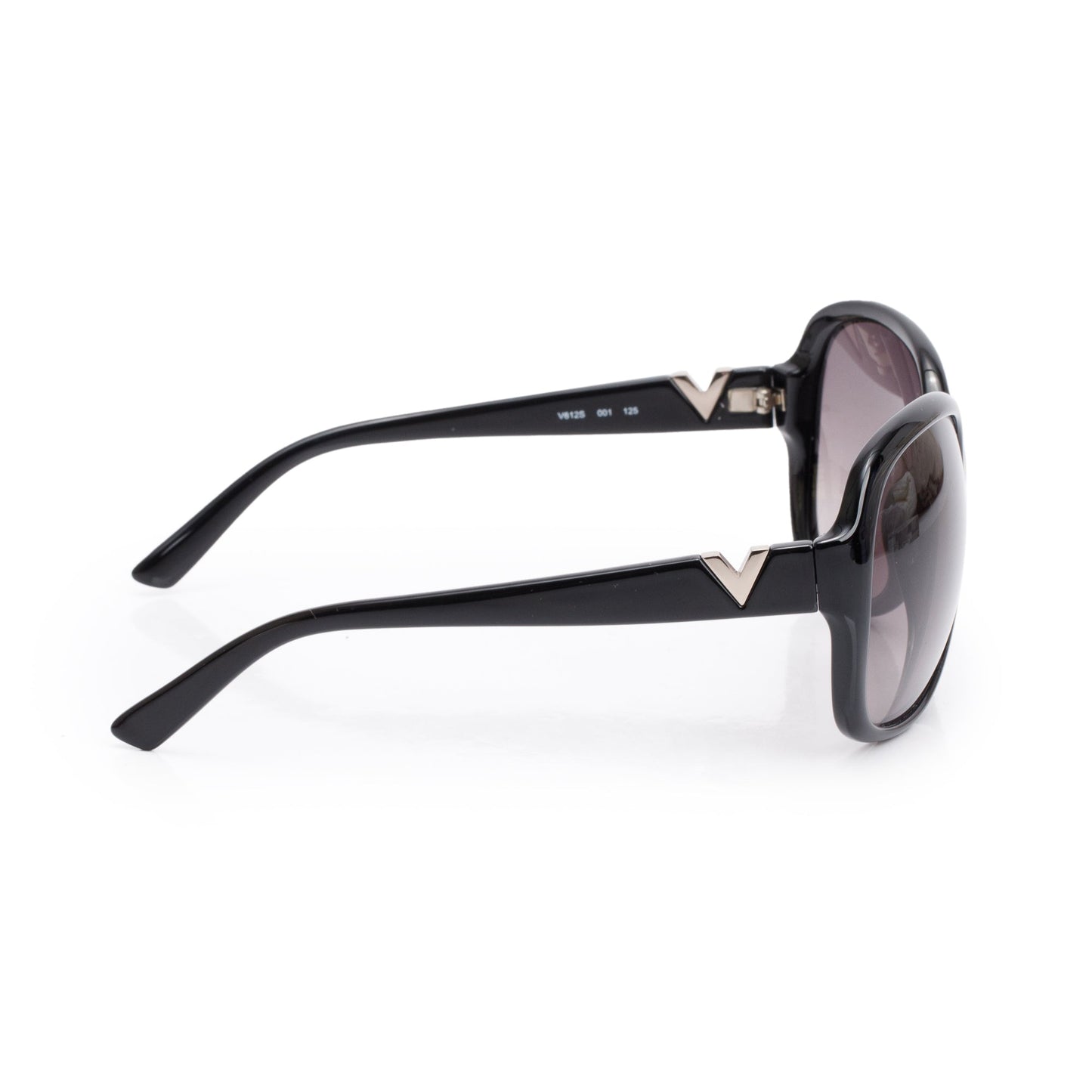Valentino V612S  Black Acetate V Logo Square Sunglasses