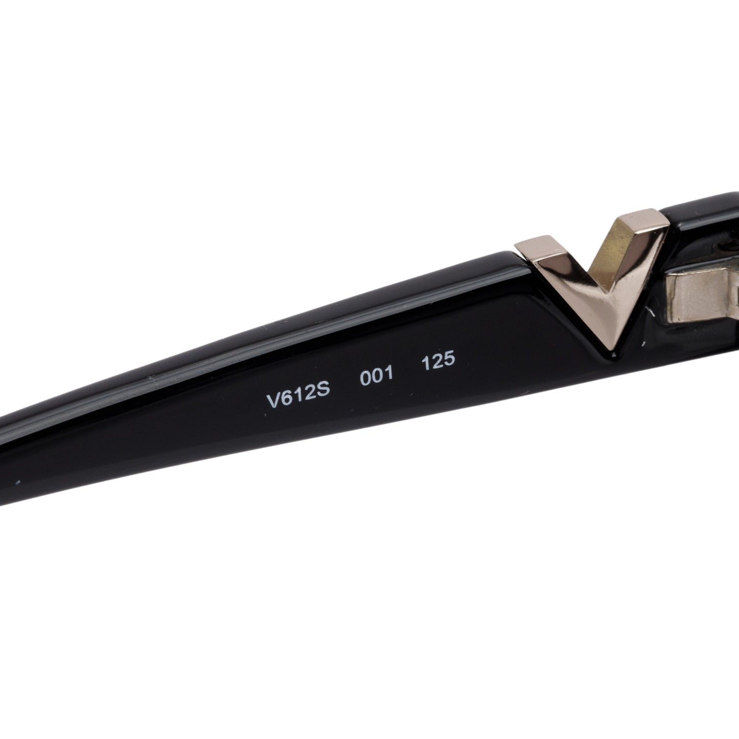 Valentino V612S  Black Acetate V Logo Square Sunglasses