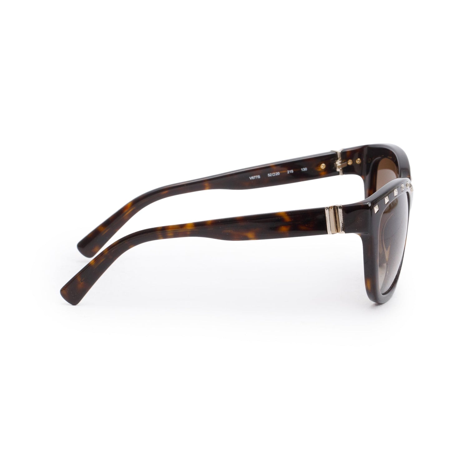 Valentino V677S Havana Acetate Rockstud Sunglasses
