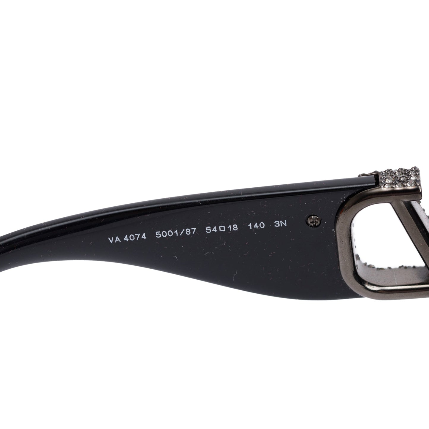 Valentino VA 4074 Black Acetate Crystal V Logo Cat-Eye Sunglasses