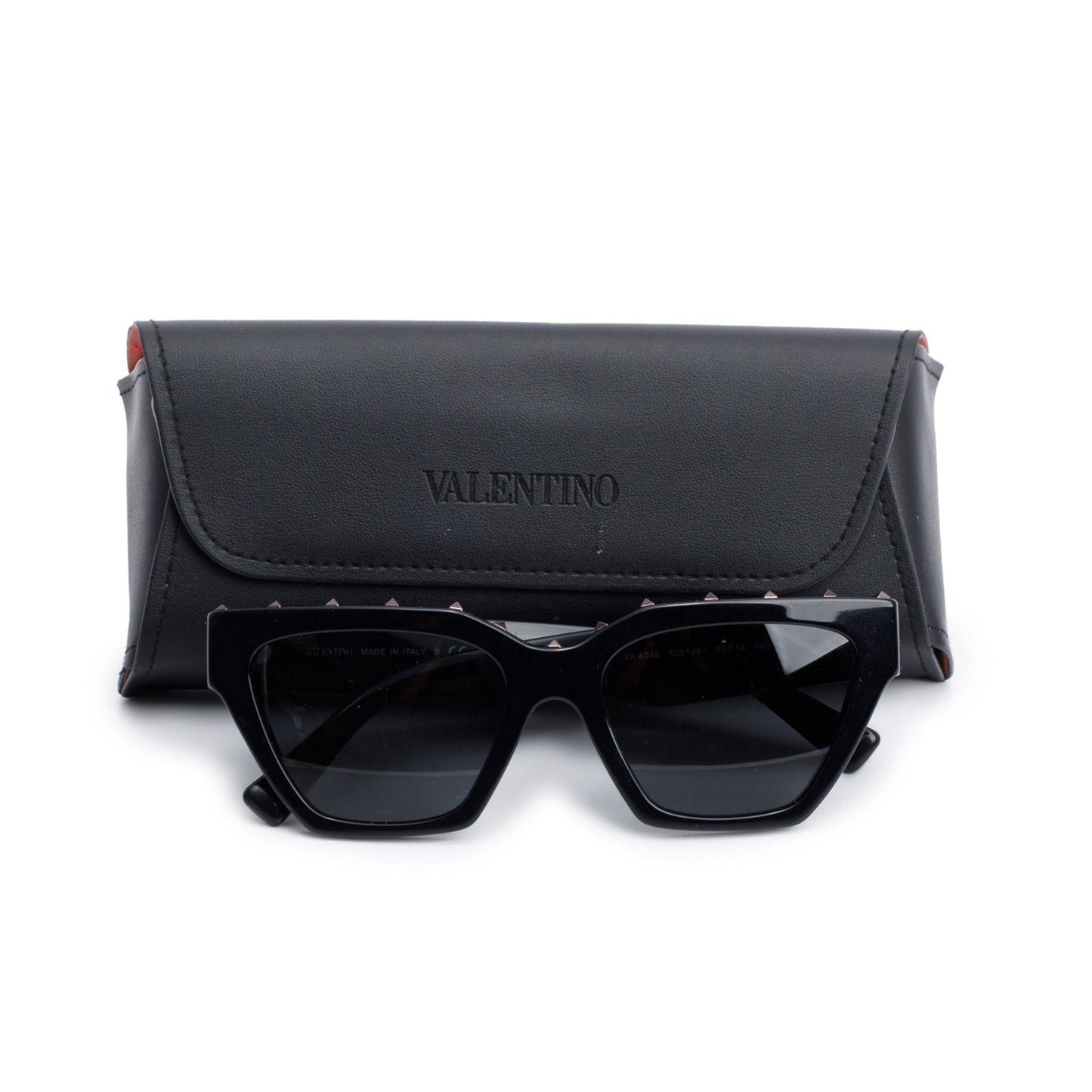 Valentino VA4046 Black Acetate Rockstud Cat-Eye Sunglasses