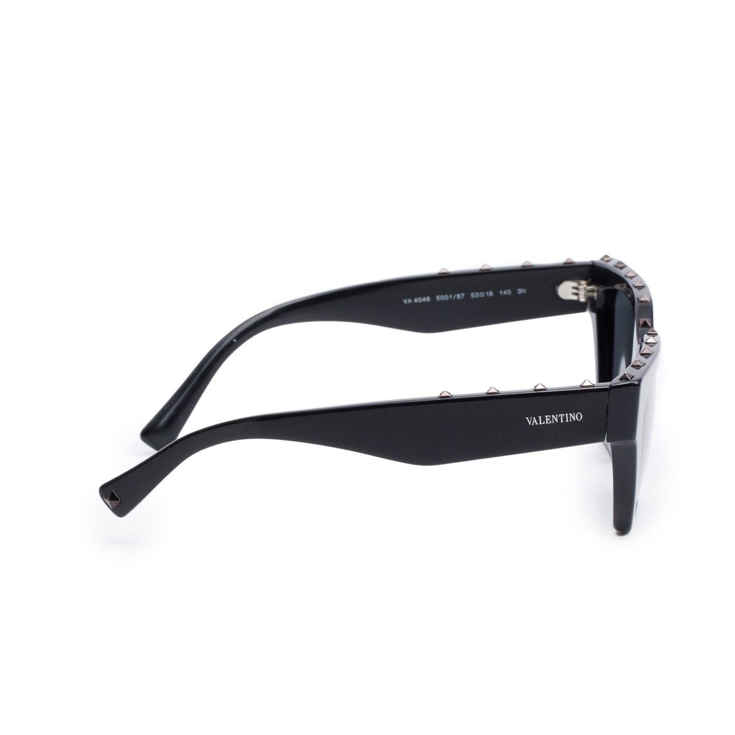 Valentino VA4046 Black Acetate Rockstud Cat-Eye Sunglasses