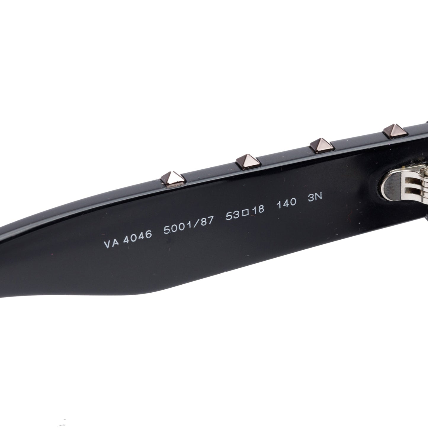Valentino VA4046 Black Acetate Rockstud Cat-Eye Sunglasses