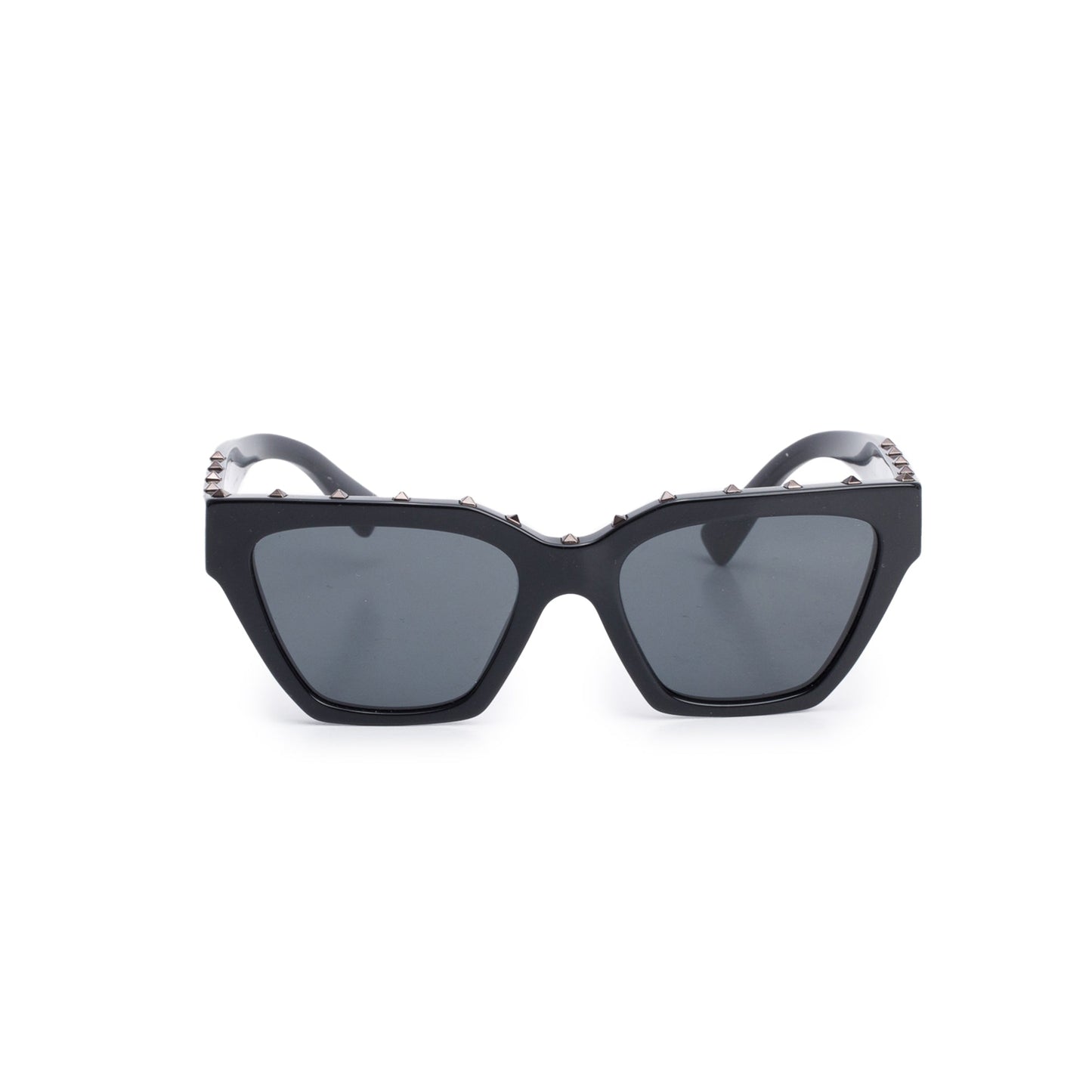 Valentino VA4046 Black Acetate Rockstud Cat-Eye Sunglasses