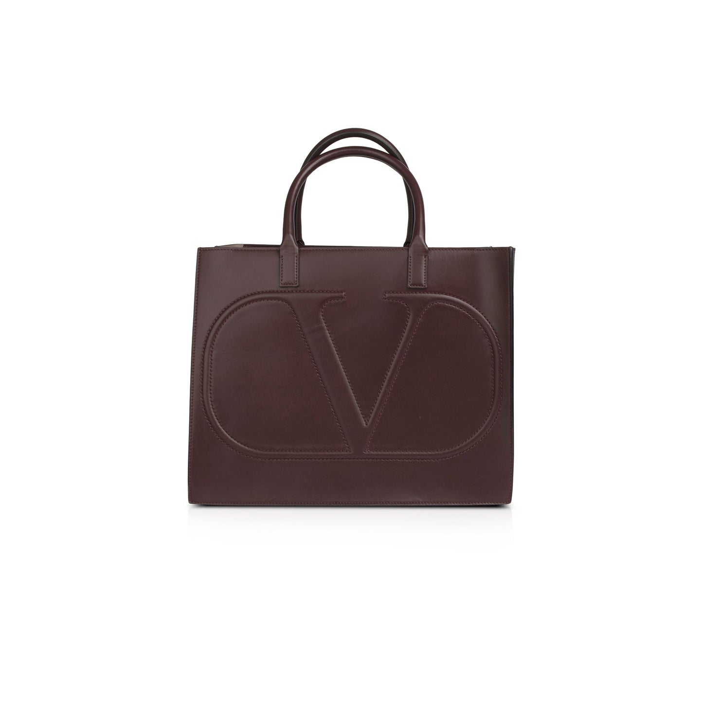 Valentino Vlogo Leather Tote