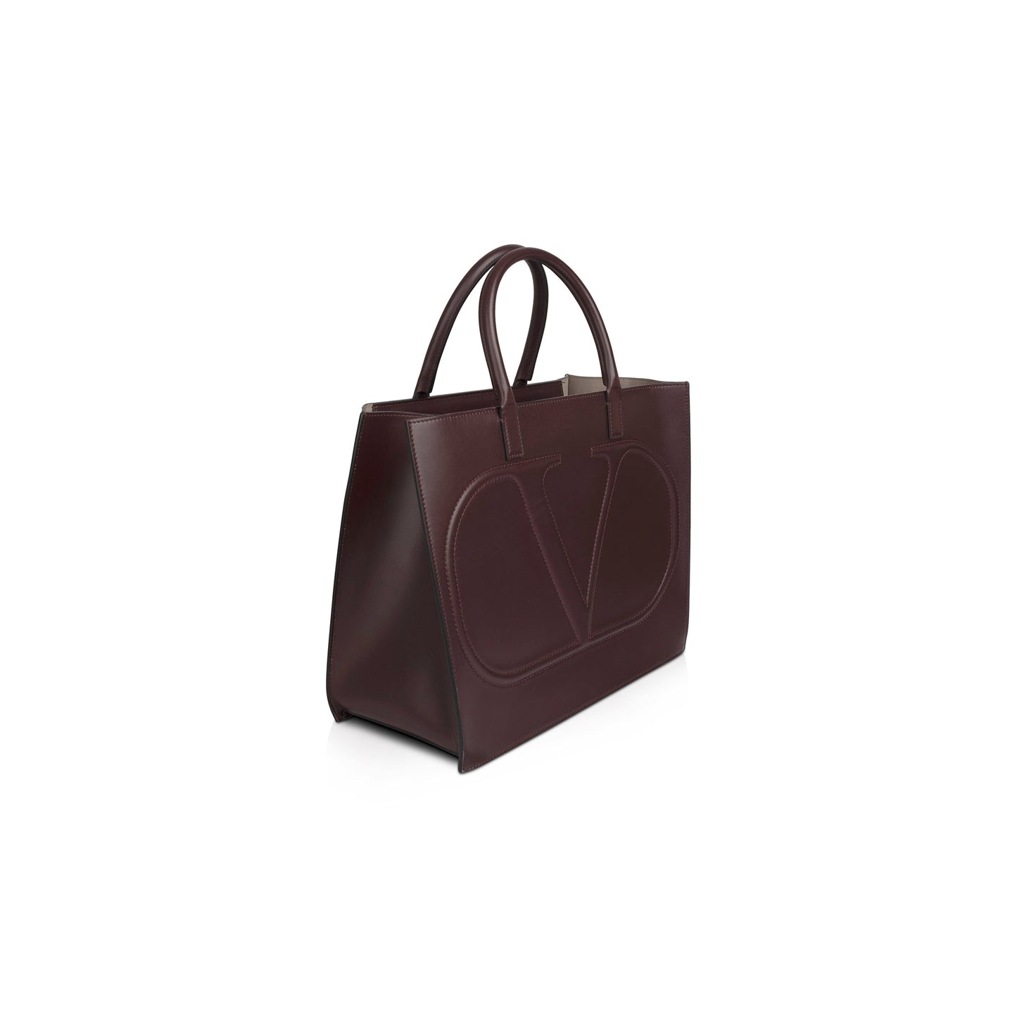 Valentino Vlogo Leather Tote