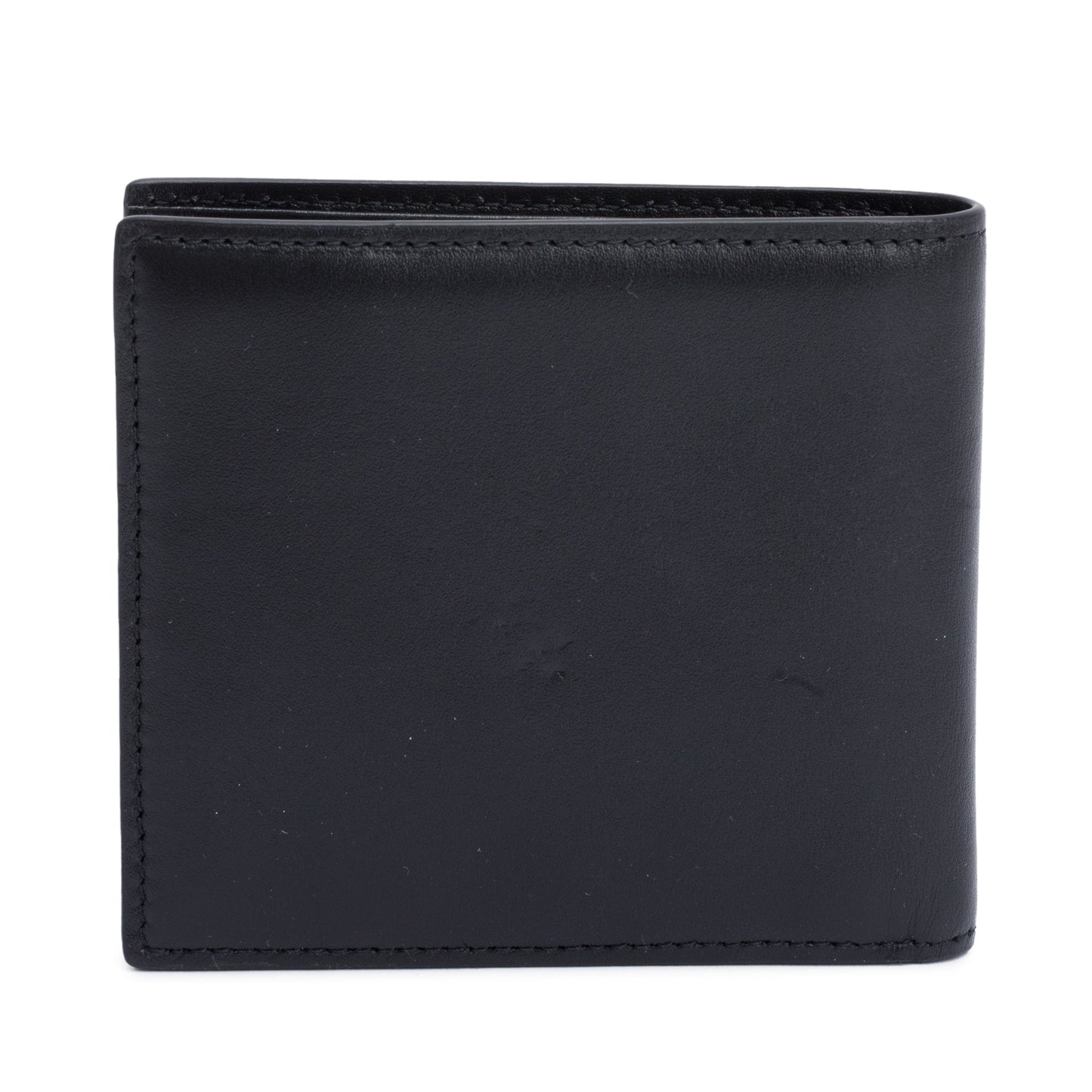 Valentino X Undercover Skull Logo Black Leather Bifold Wallet