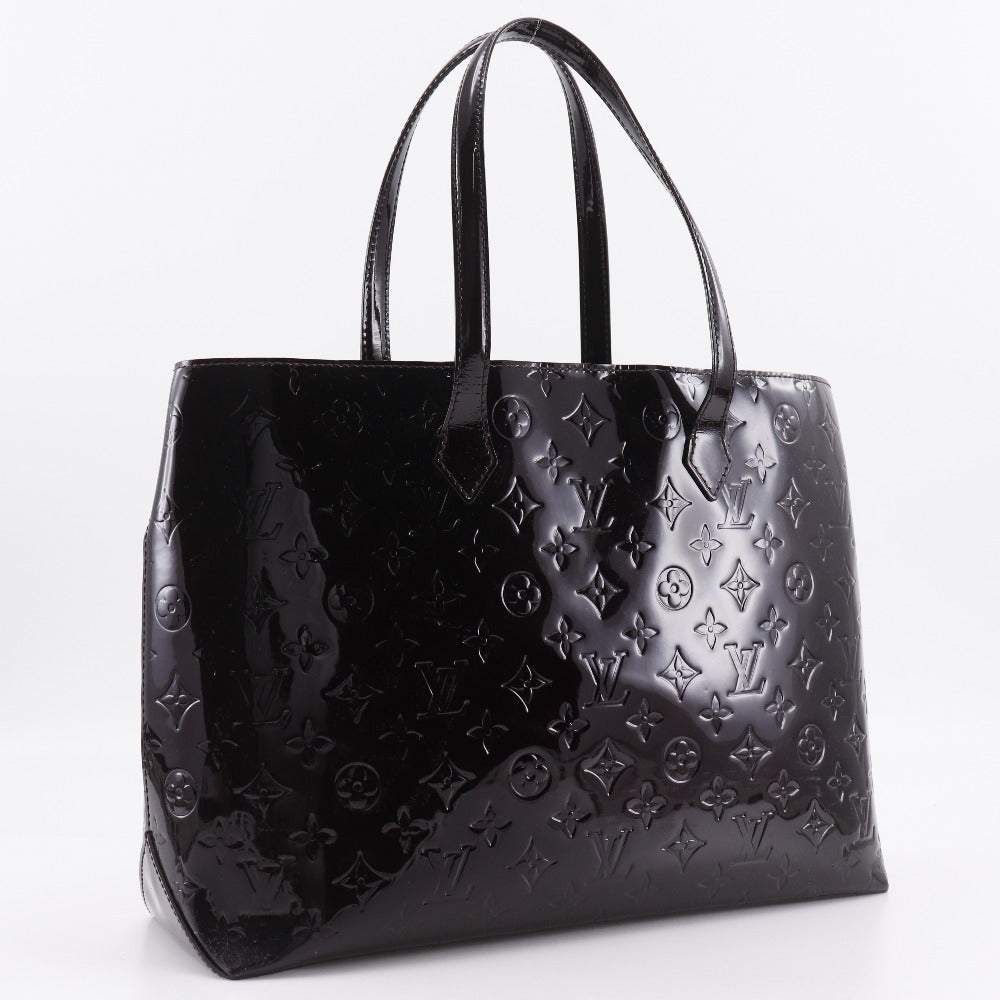 LOUIS VUITTON Tote Bag M91645 Monogram Vernis Red-purple Wilscher MM Women