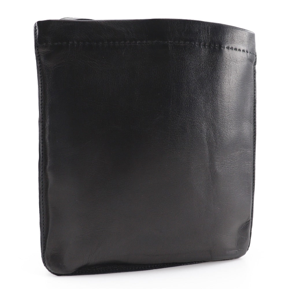 HERMES Shoulder Bag Calfskin black Toudu