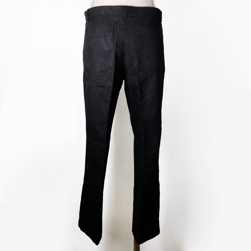 CHANEL Pants P28697V18473 cotton black 06P icon Women 36