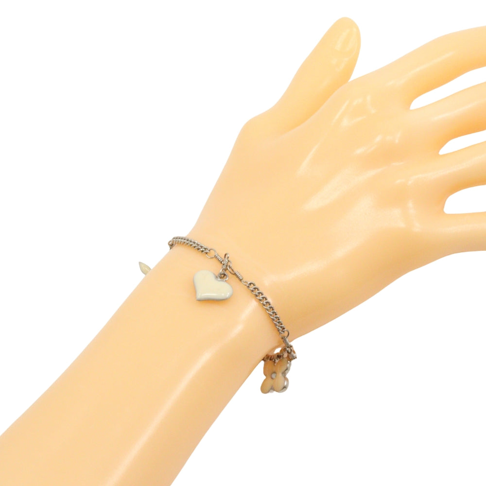 LOUIS VUITTON bracelet M65476 metallic Silver / white Bracelet Sweet Monogram Women