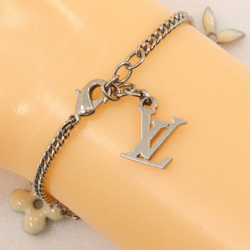 LOUIS VUITTON bracelet M65476 metallic Silver / white Bracelet Sweet Monogram Women