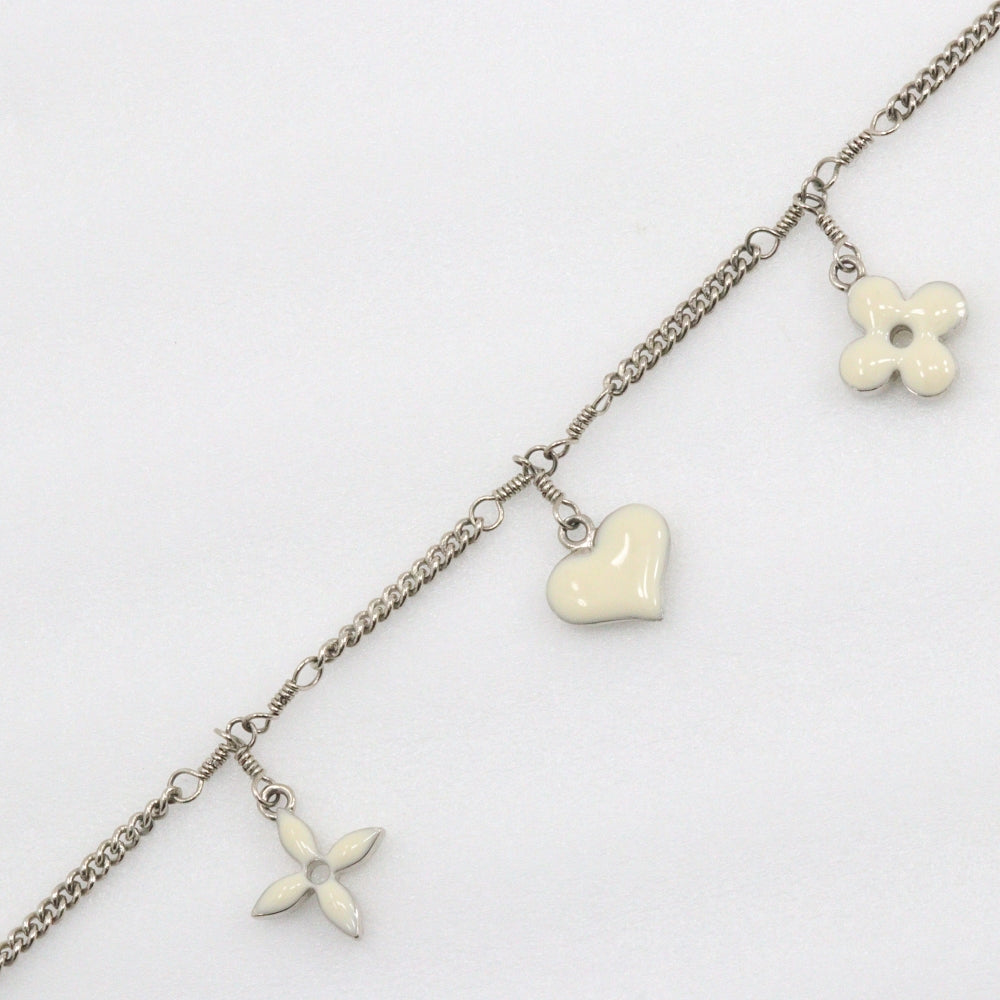 LOUIS VUITTON bracelet M65476 metallic Silver / white Bracelet Sweet Monogram Women