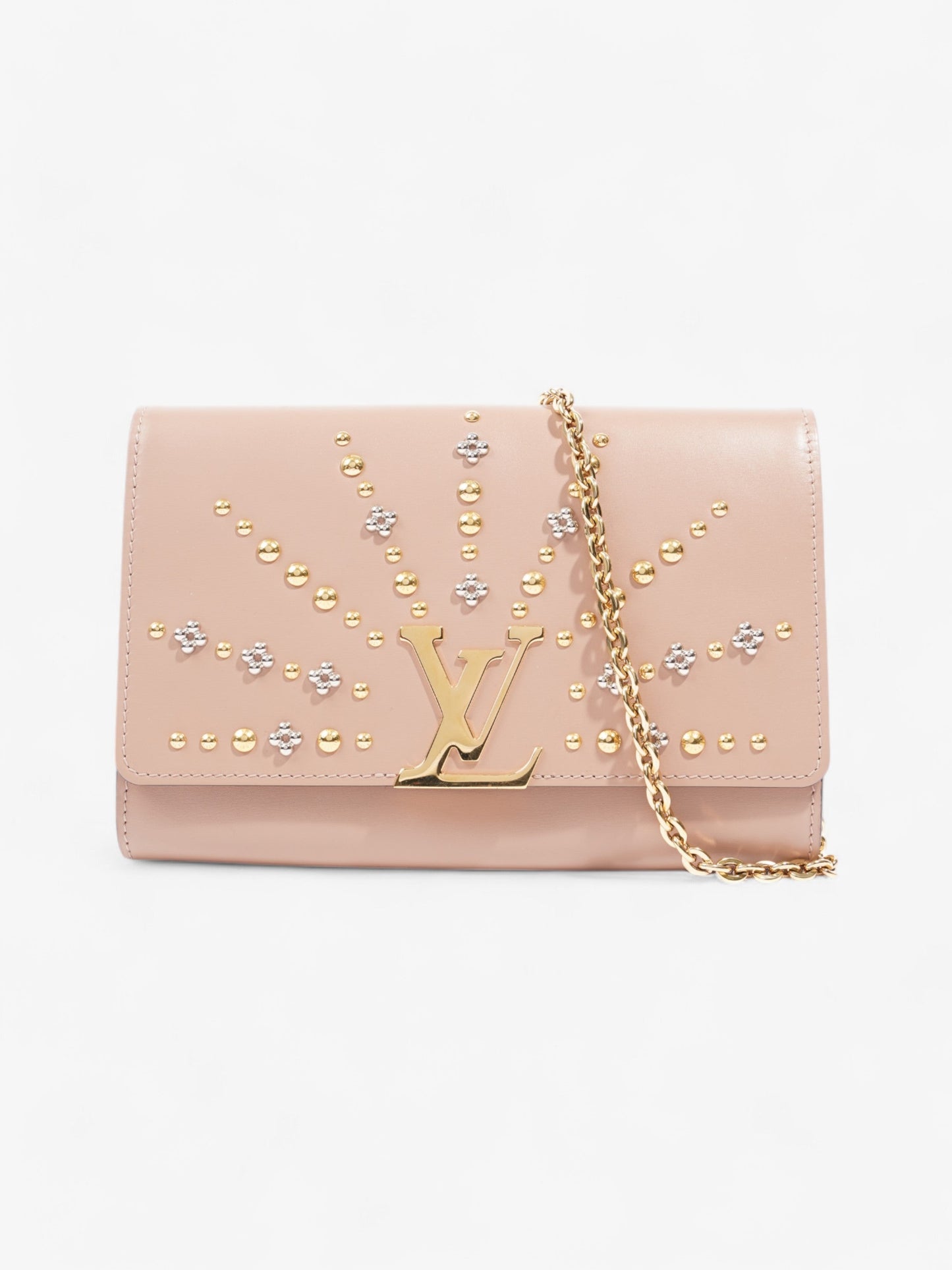 Louis Vuitton Studded Louise Chain Nude / Mixed Metal Calfskin Leather GM