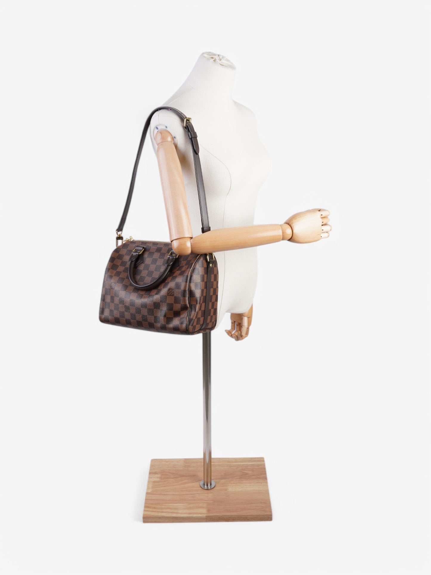 Louis Vuitton Speedy Bandouliere Damier Ebene Coated Canvas 25
