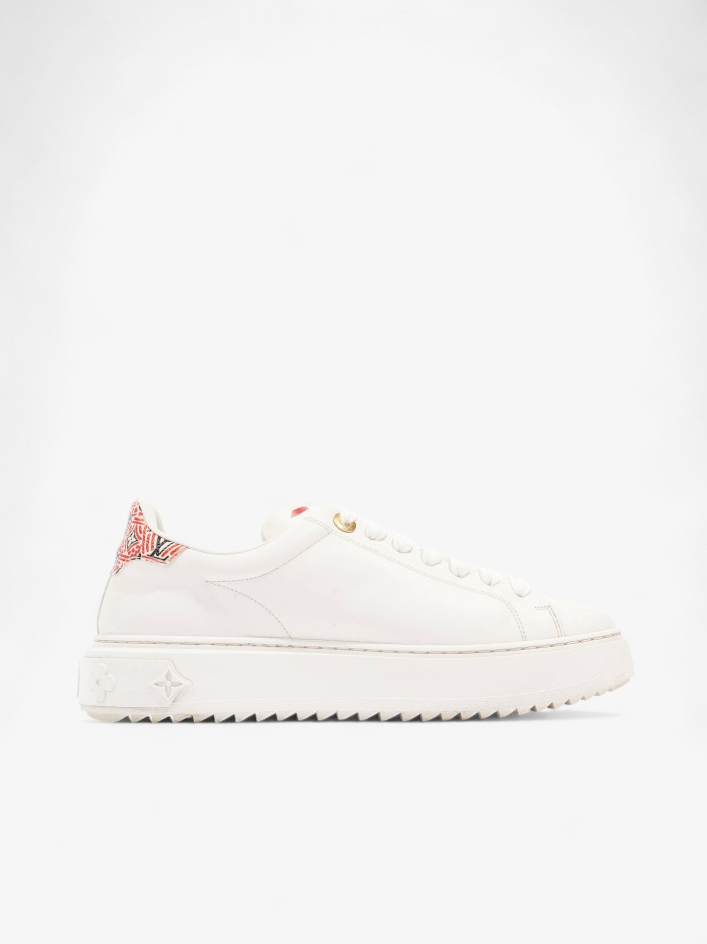 Louis Vuitton Time Out Sneakers White / Red / Black Leather EU 38.5 UK 5.5
