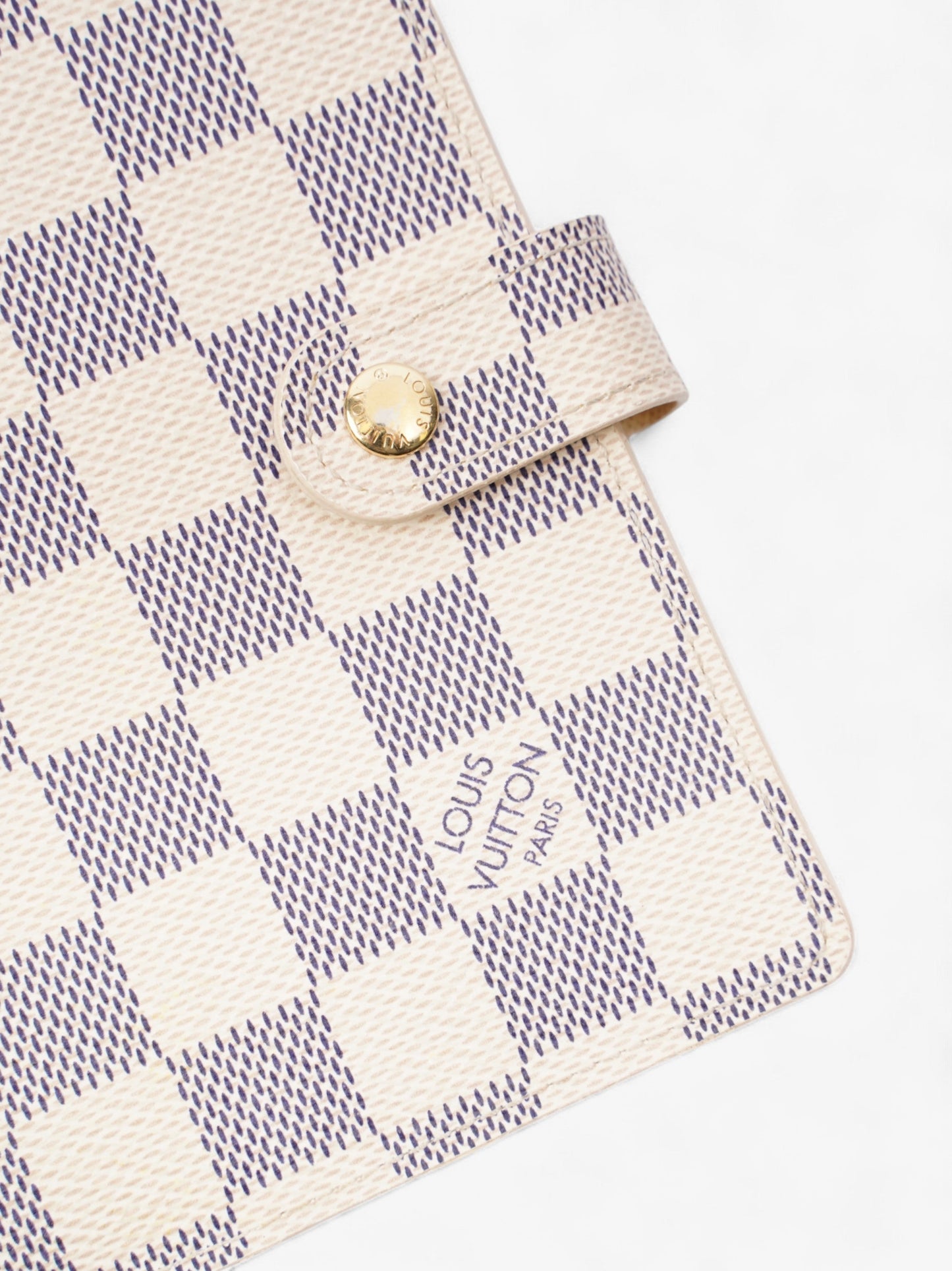 Louis Vuitton Ring Agenda Cover Damier Azur Coated Canvas Small